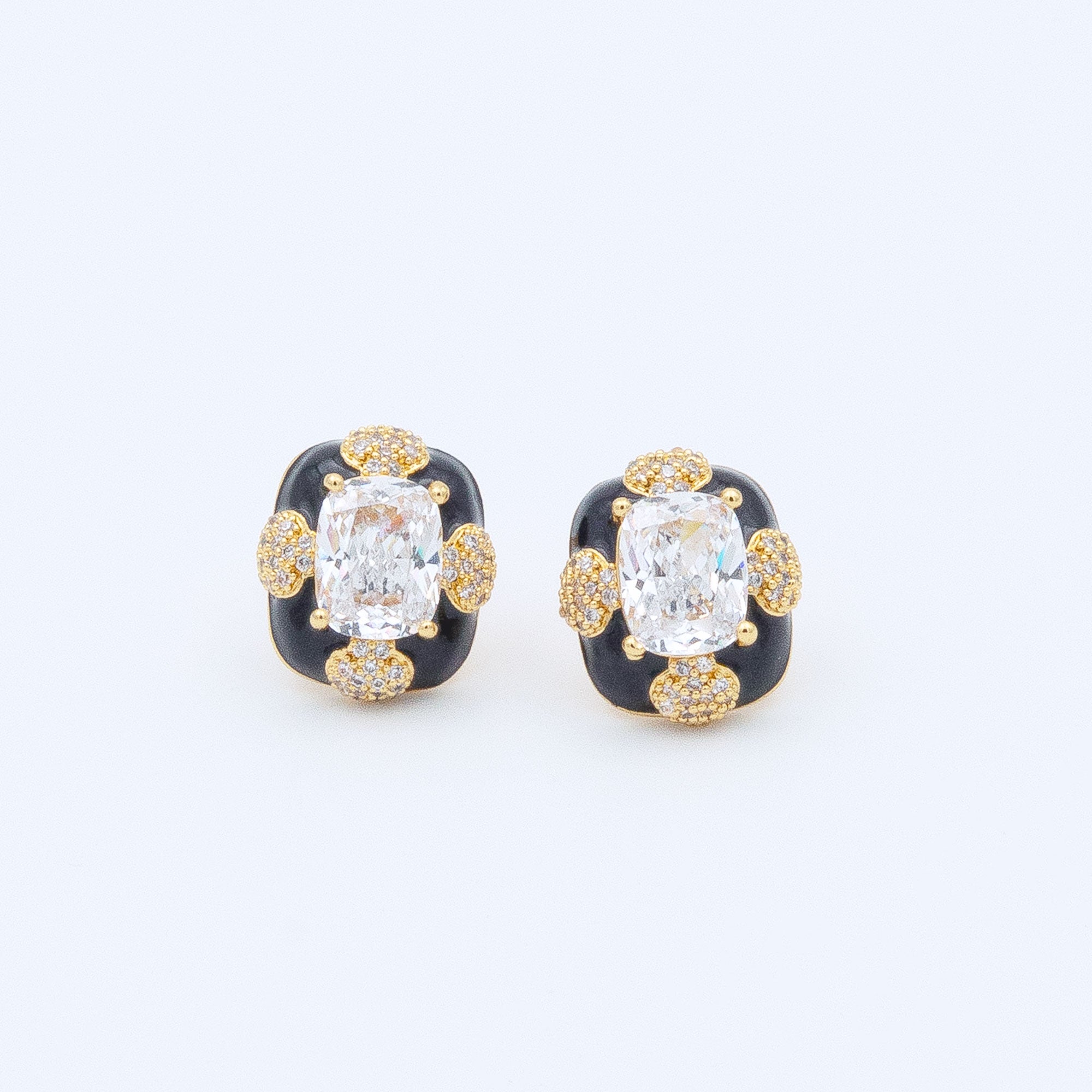 Modern Cushion Cut Earrings