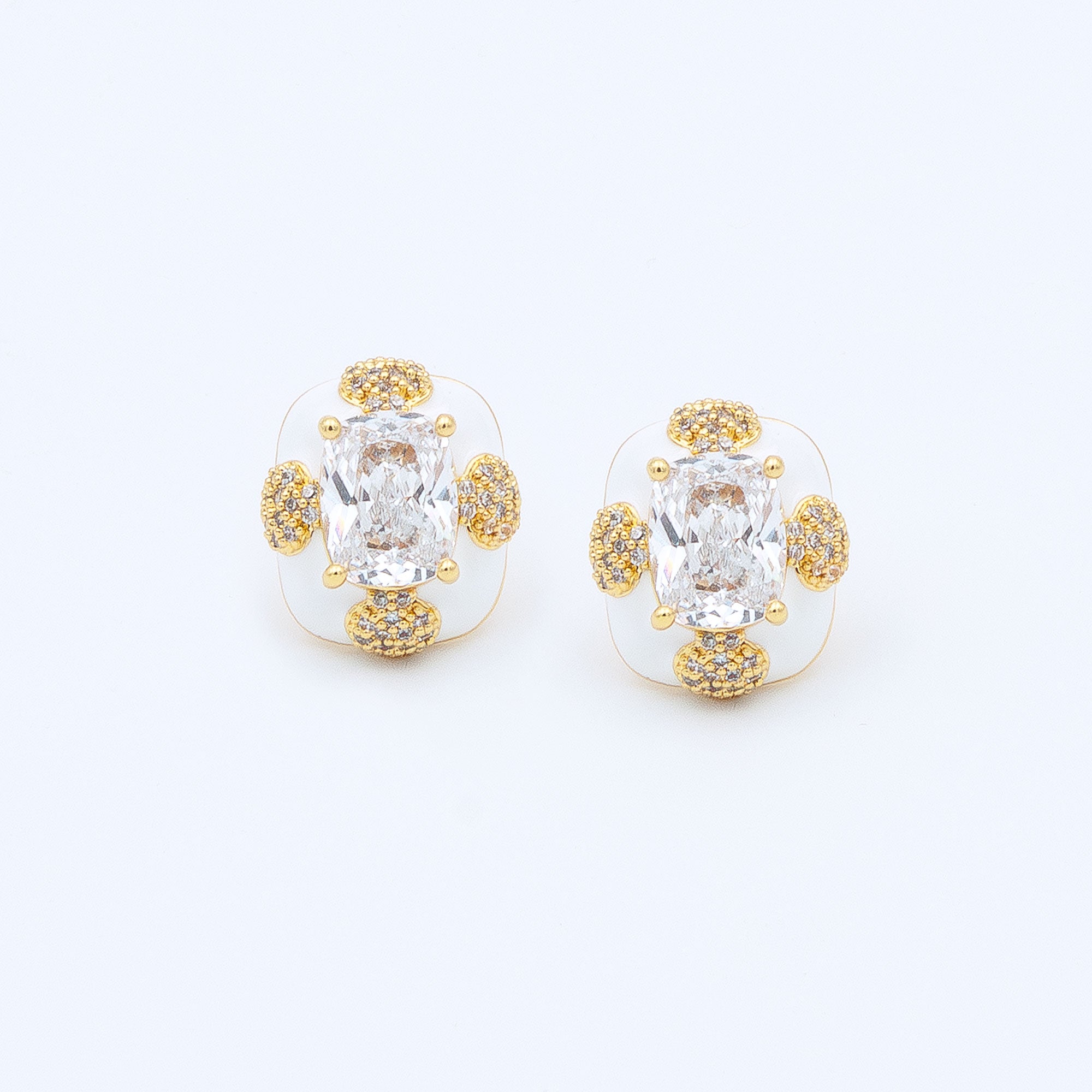 Modern Cushion Cut Earrings