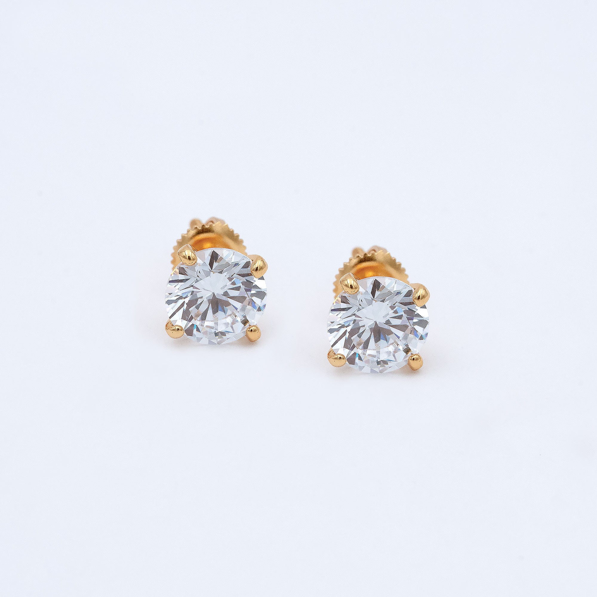 Modern Pyramid Prong Screw Back Tops ( Small )