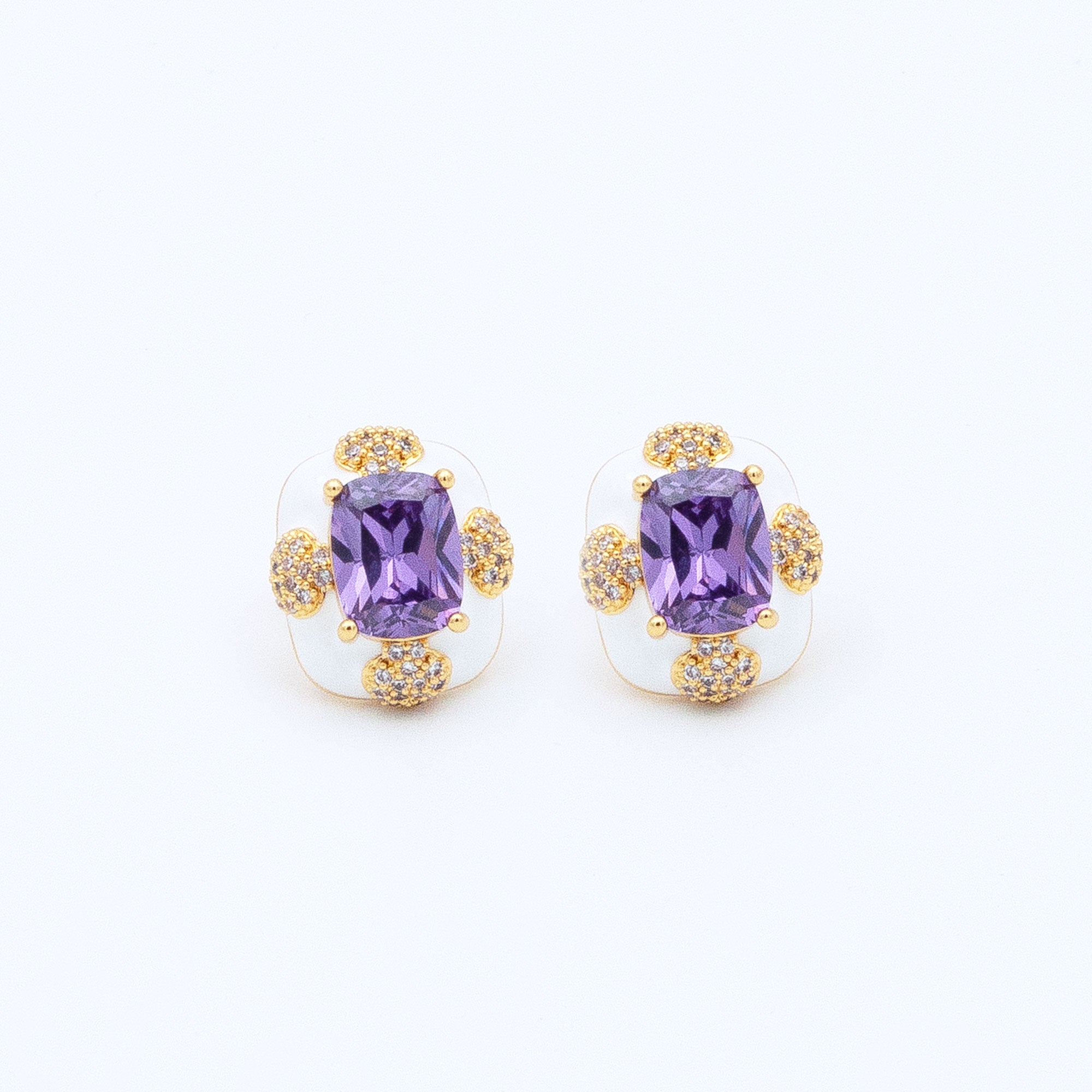 Modern Cushion Cut Earrings