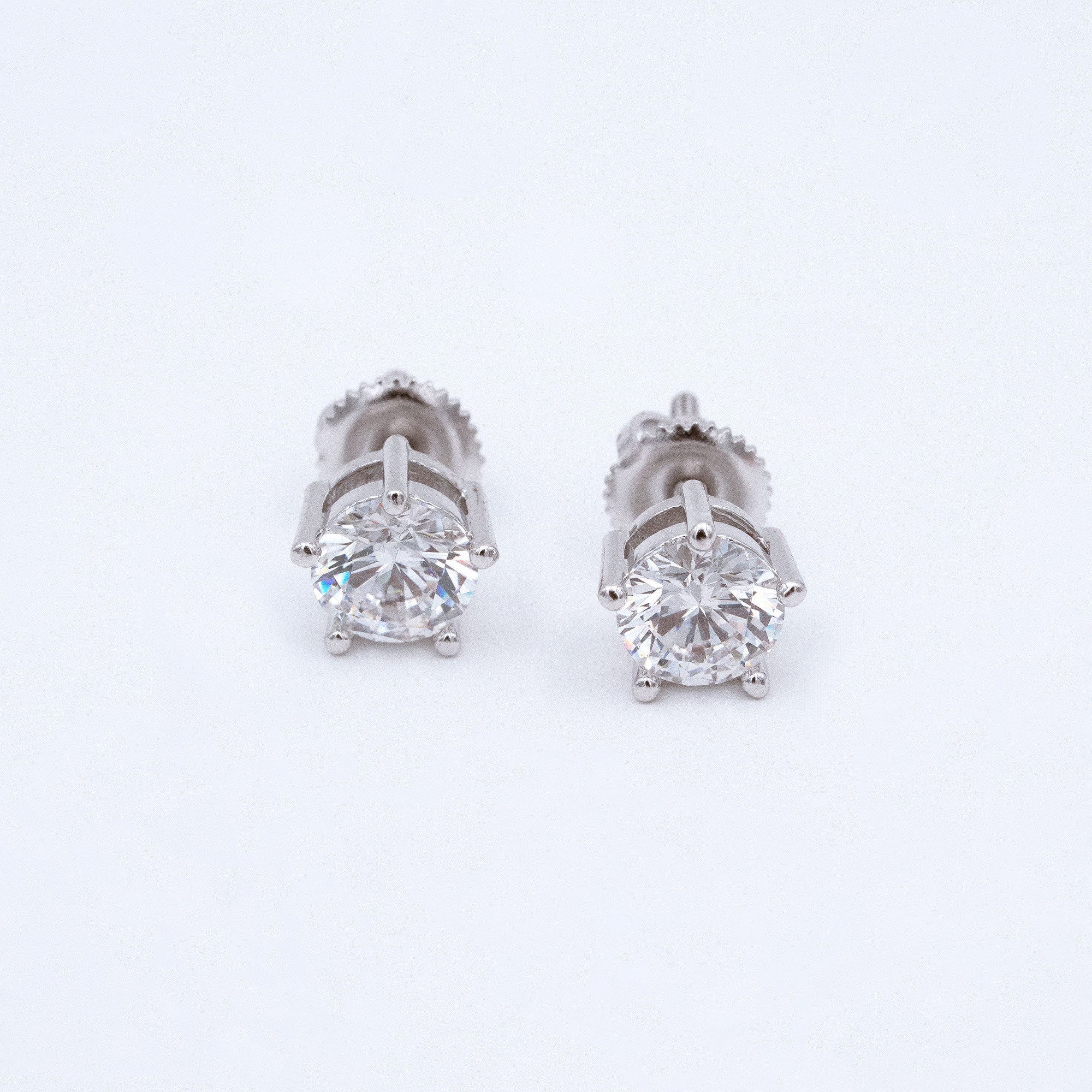 Modern Straight Prong  Screw Back Tops