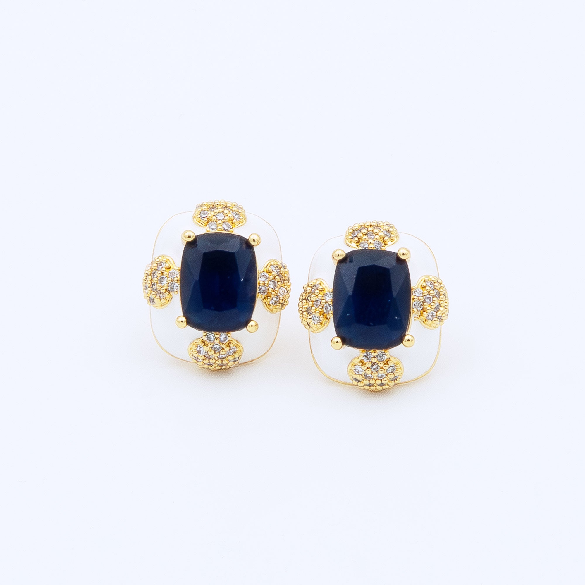 Modern Cushion Cut Earrings