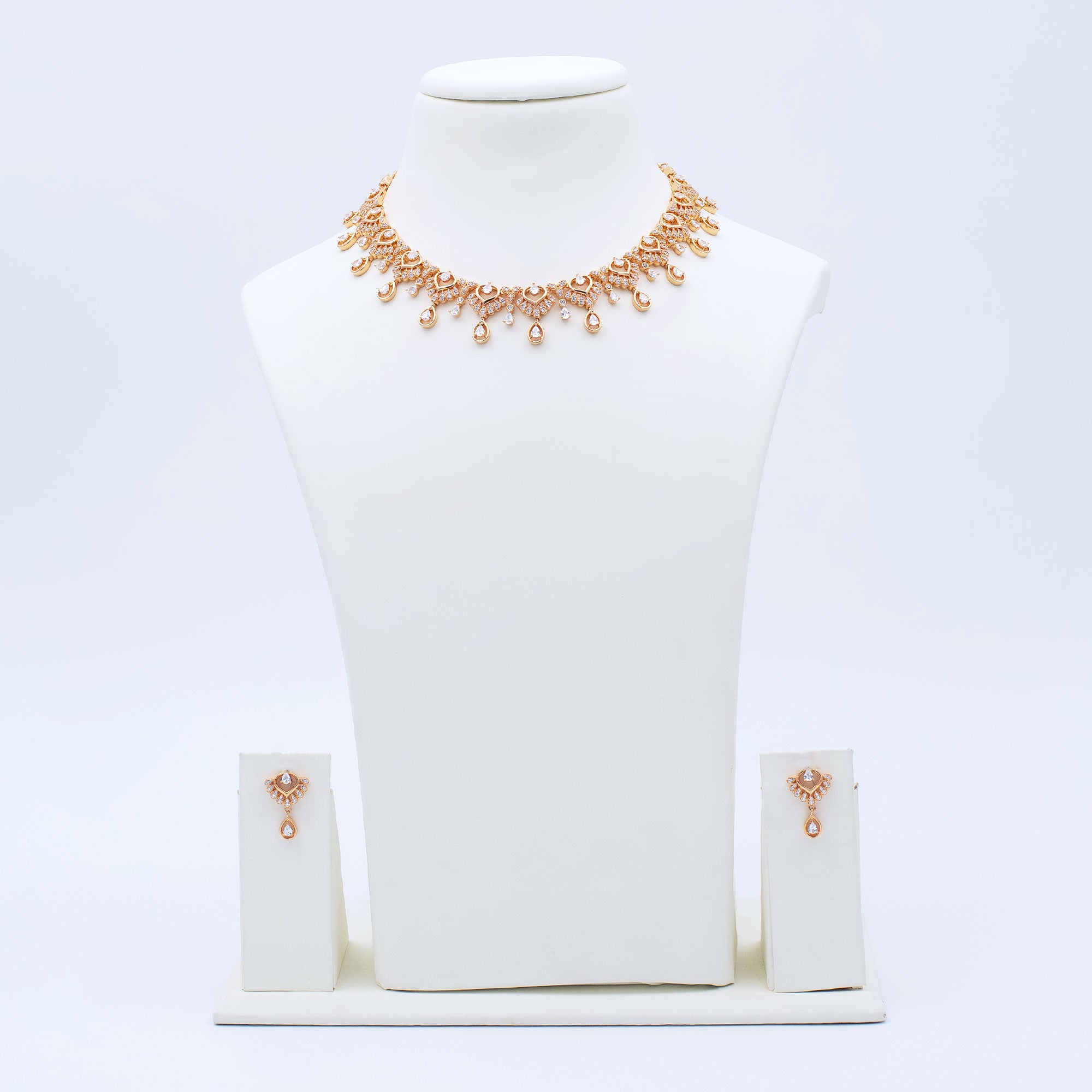 Modern Half Drop Necklace Set