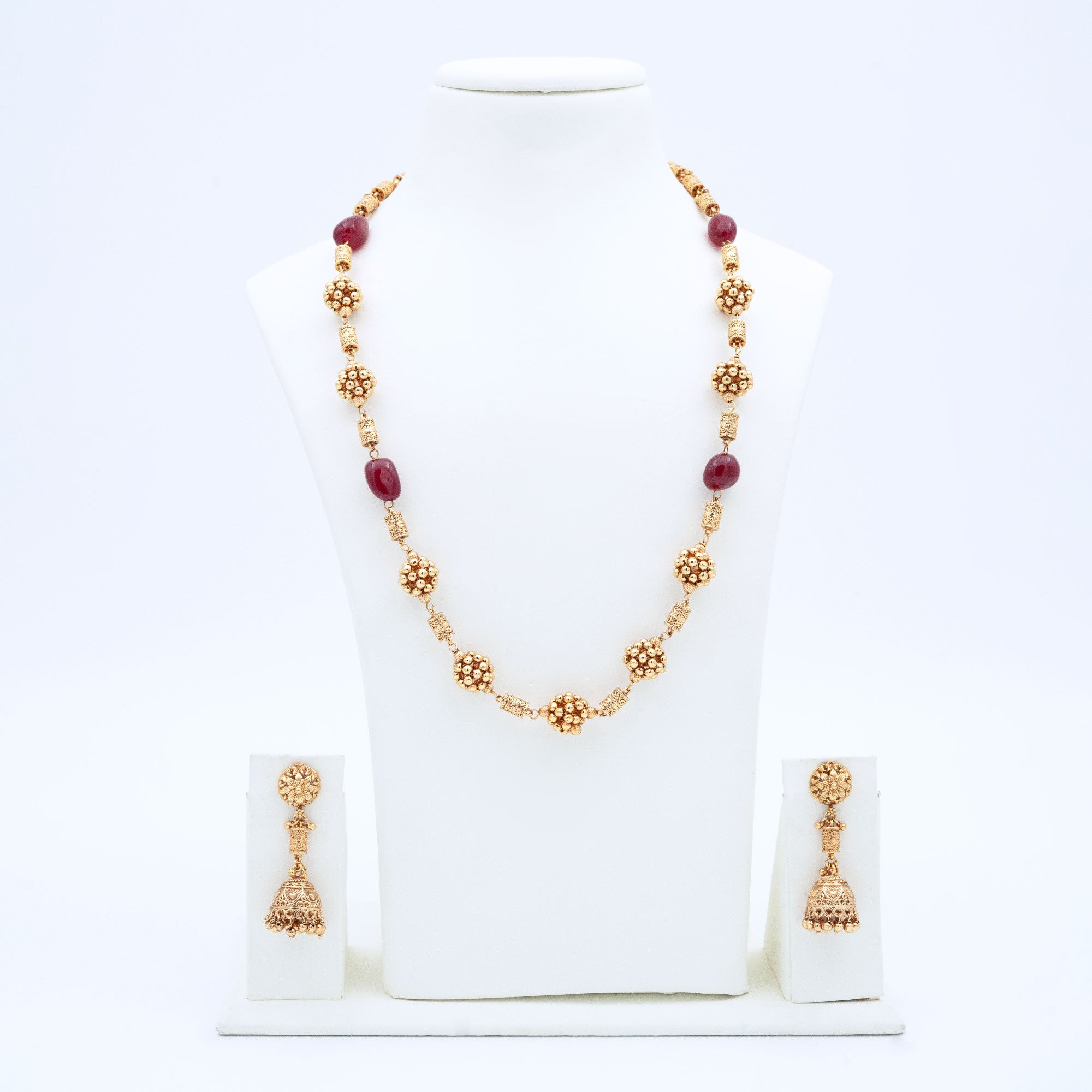 Trendy Floral Bunch Necklace Set