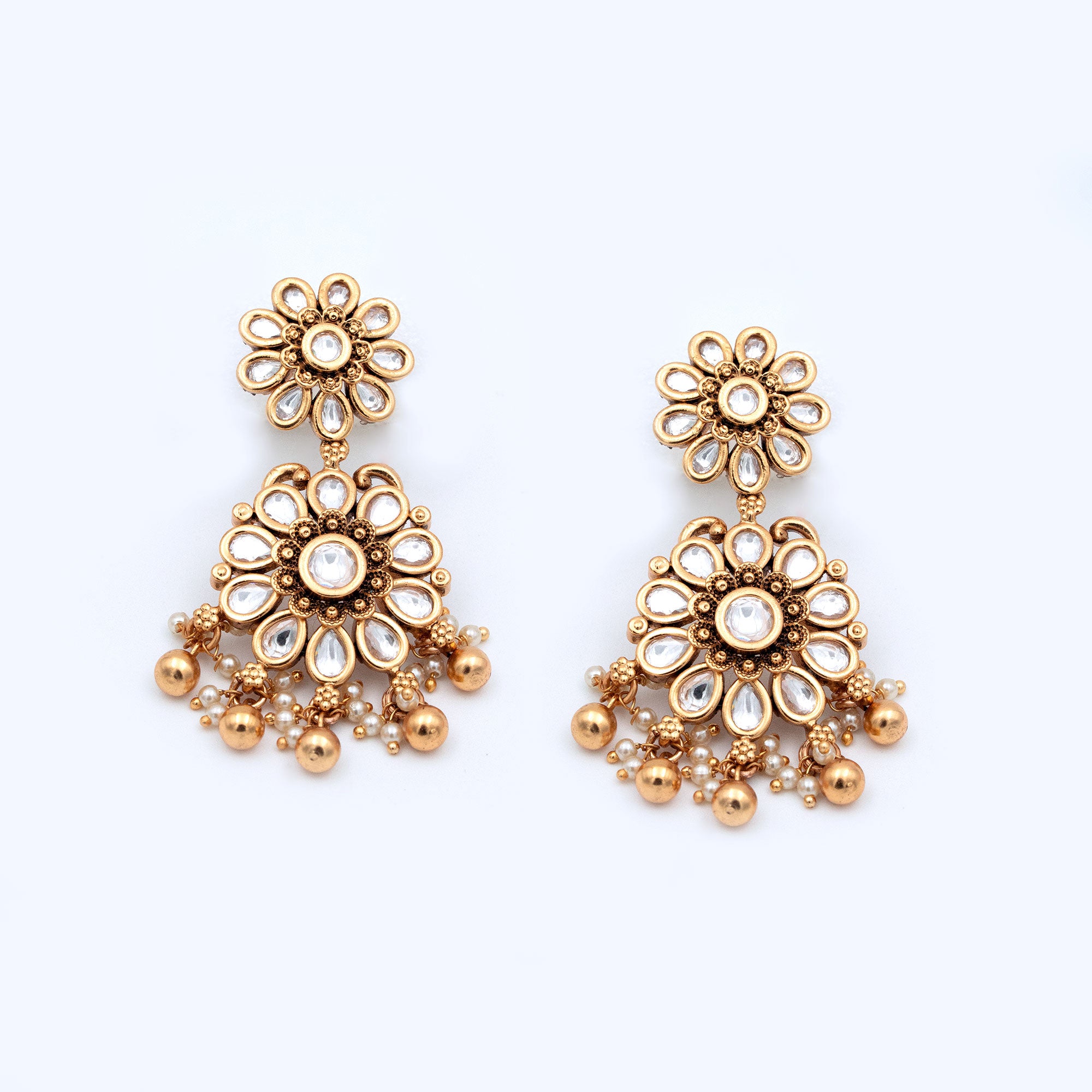 Traditional Floral Earring Set