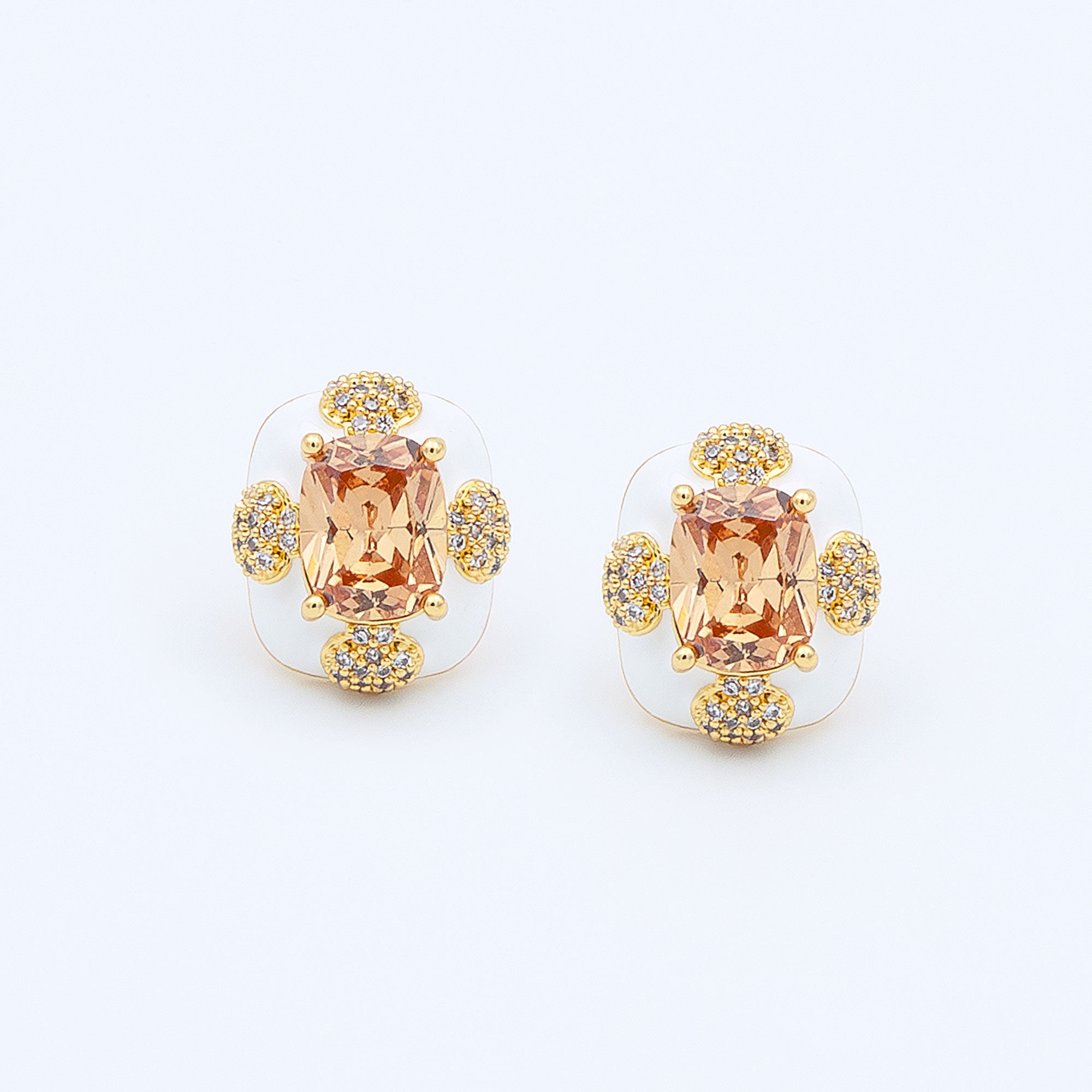 Modern Cushion Cut Earrings