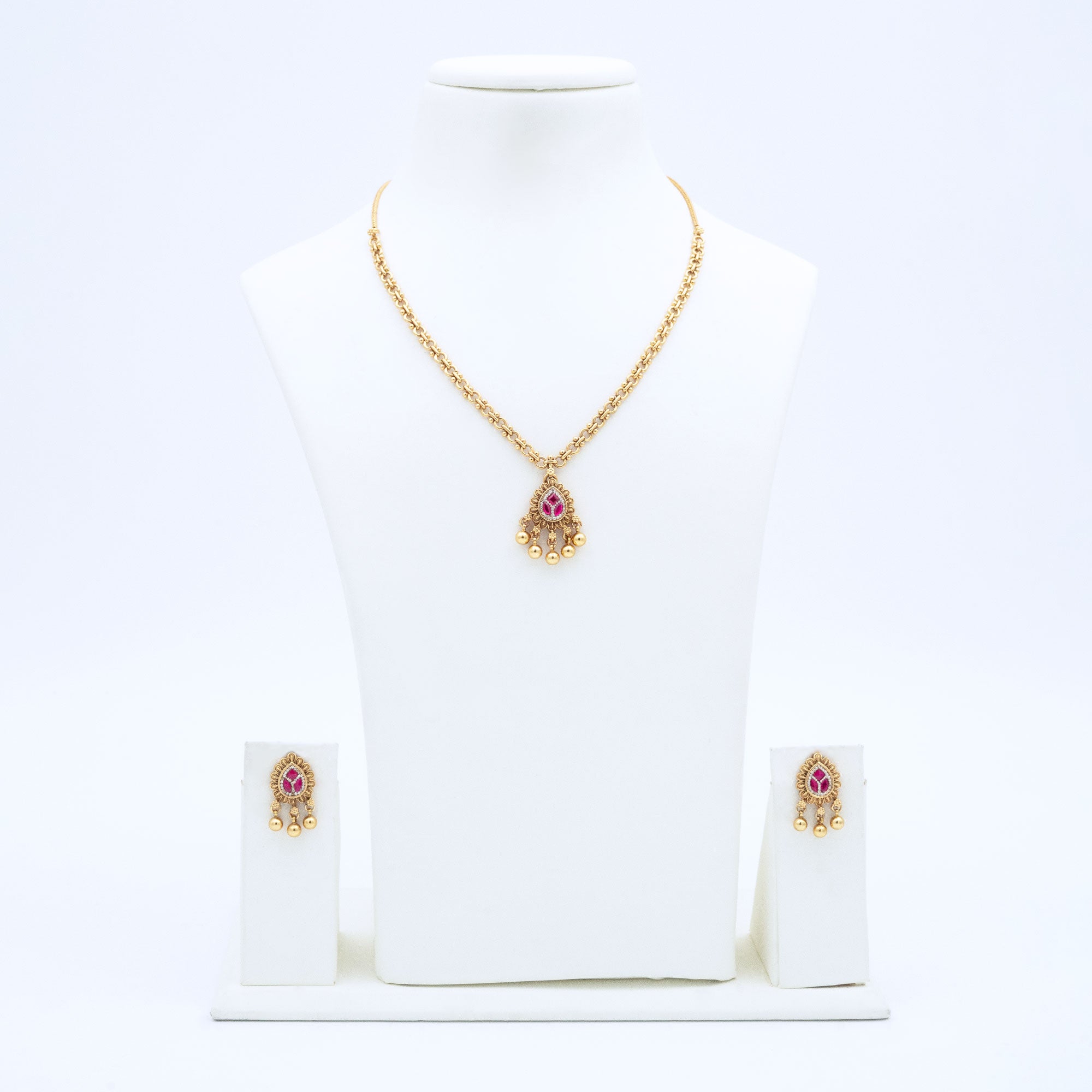 Trendy Spear Pendant Necklace Set