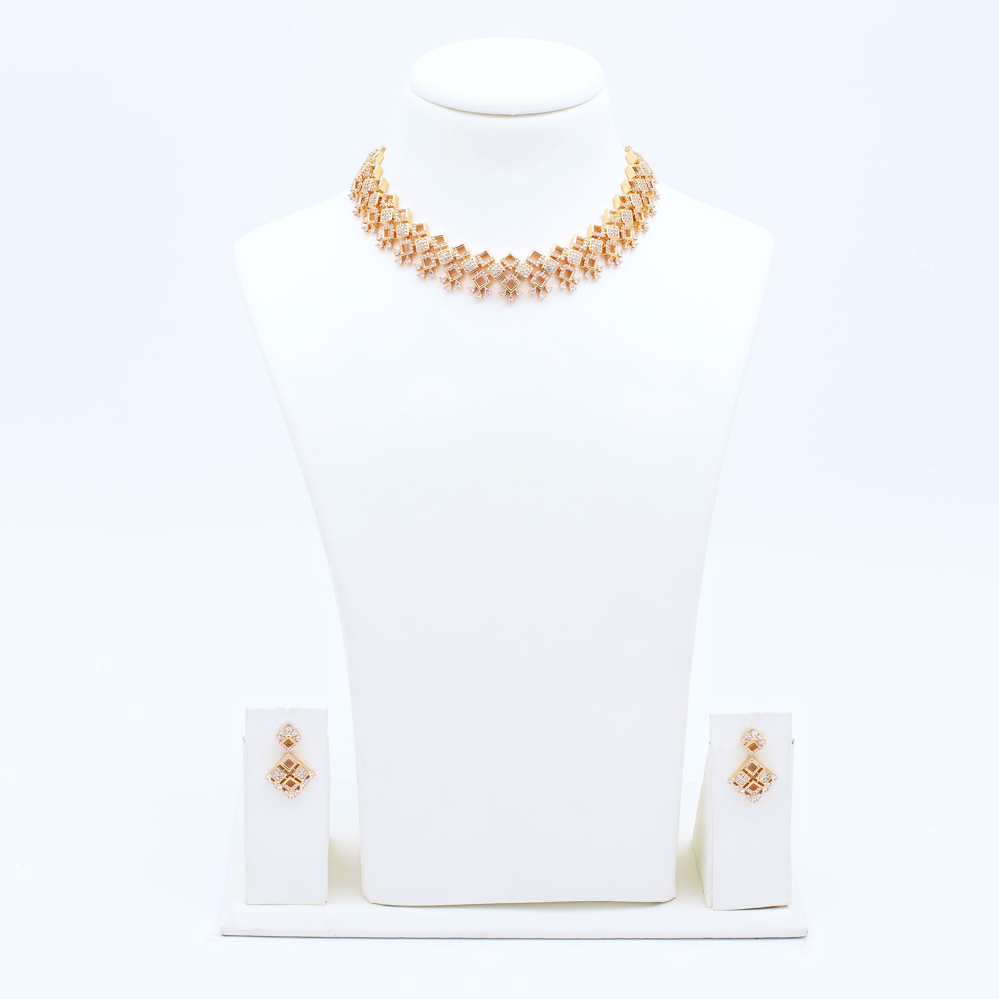 Modern Honeycomb Necklace Set