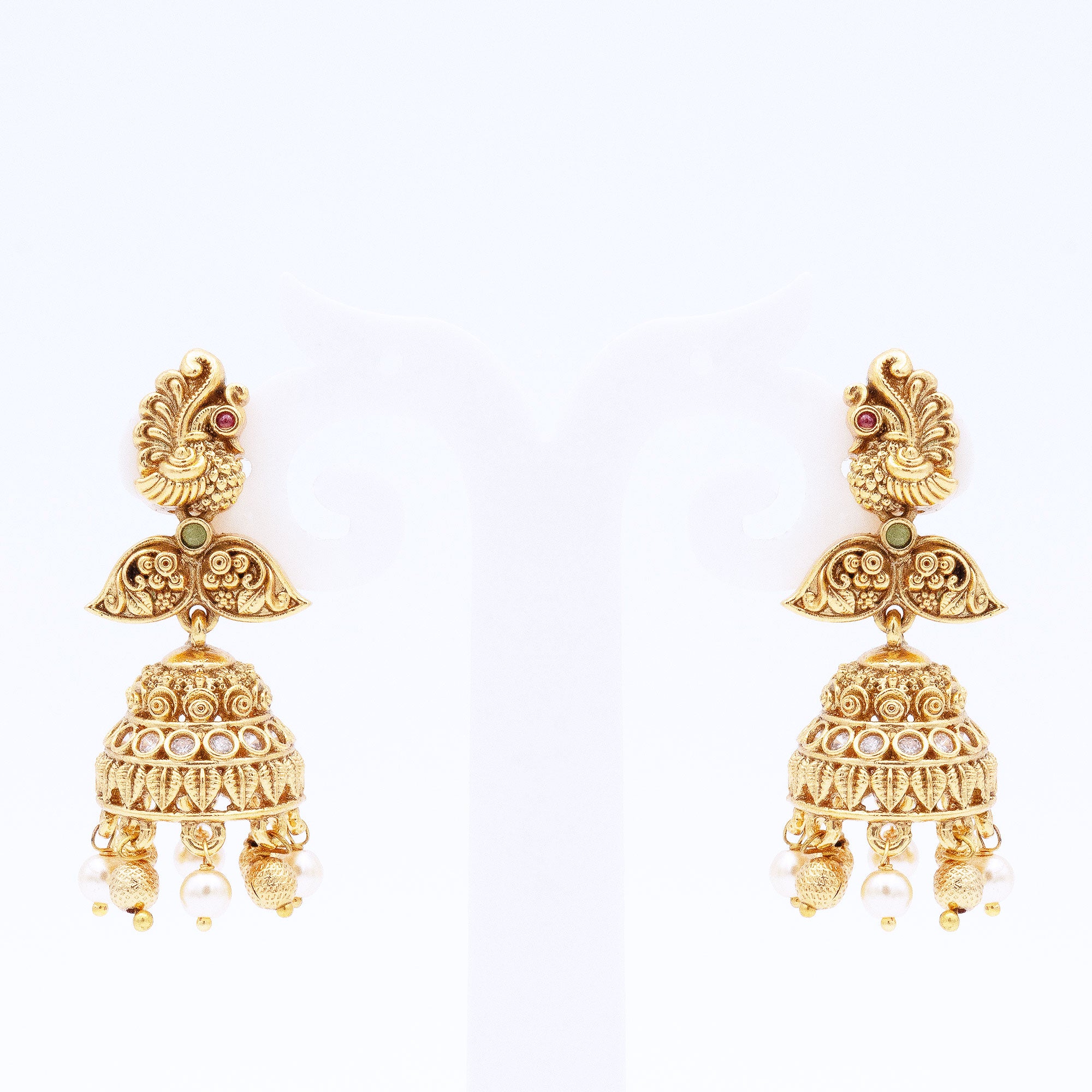 Traditional Big Peacock Earring Set