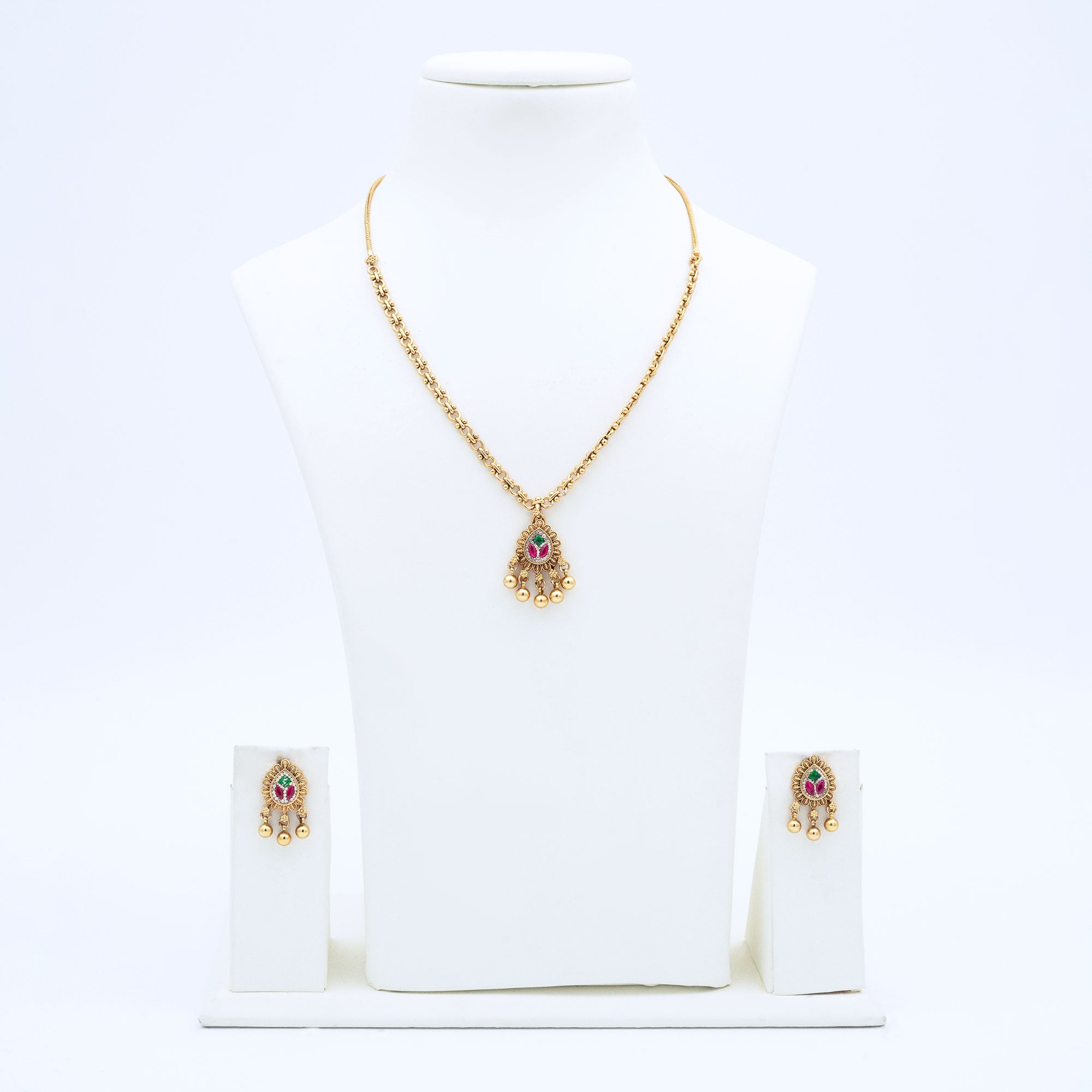 Trendy Spear Pendant Necklace Set