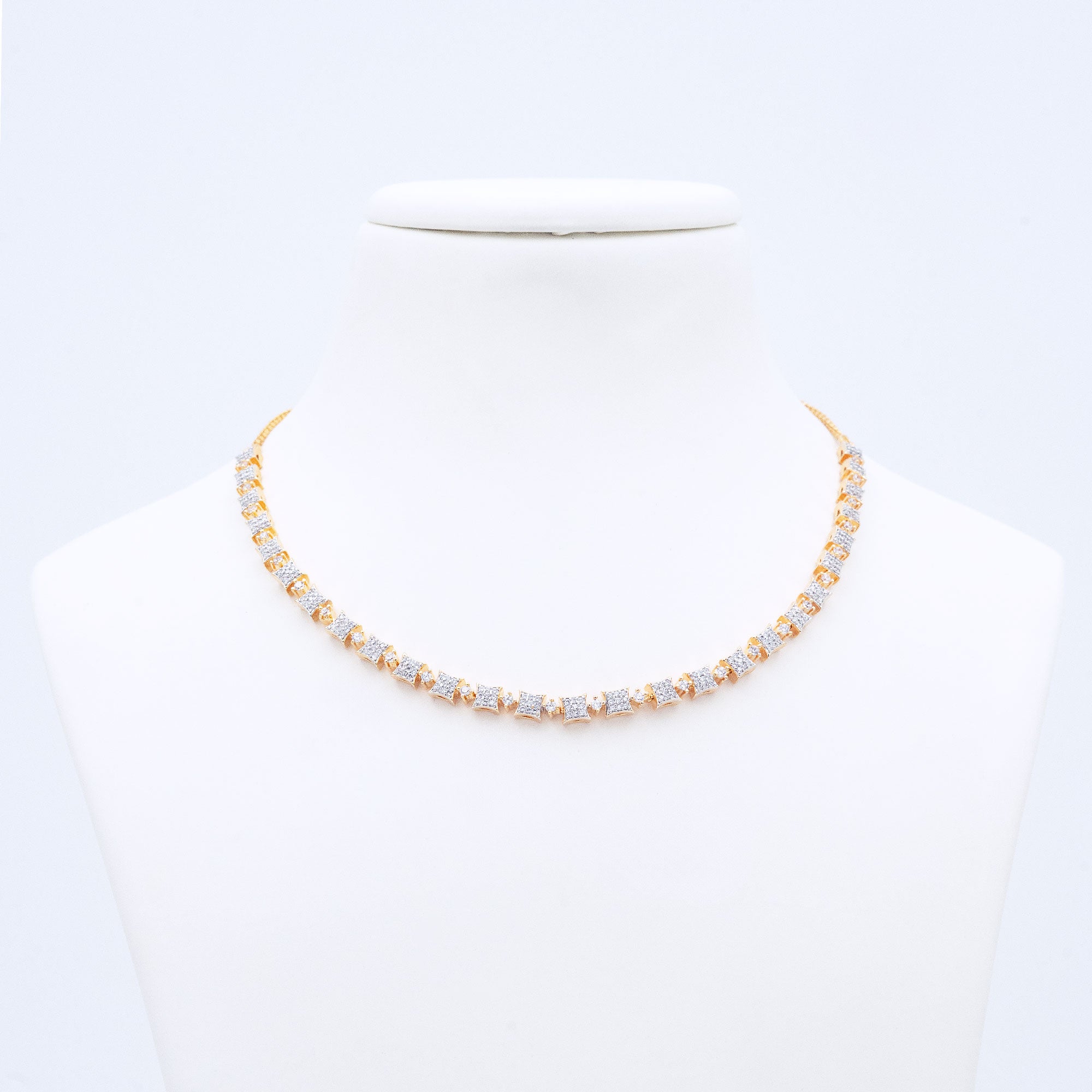 Modern Cube Shaped Necklace Set