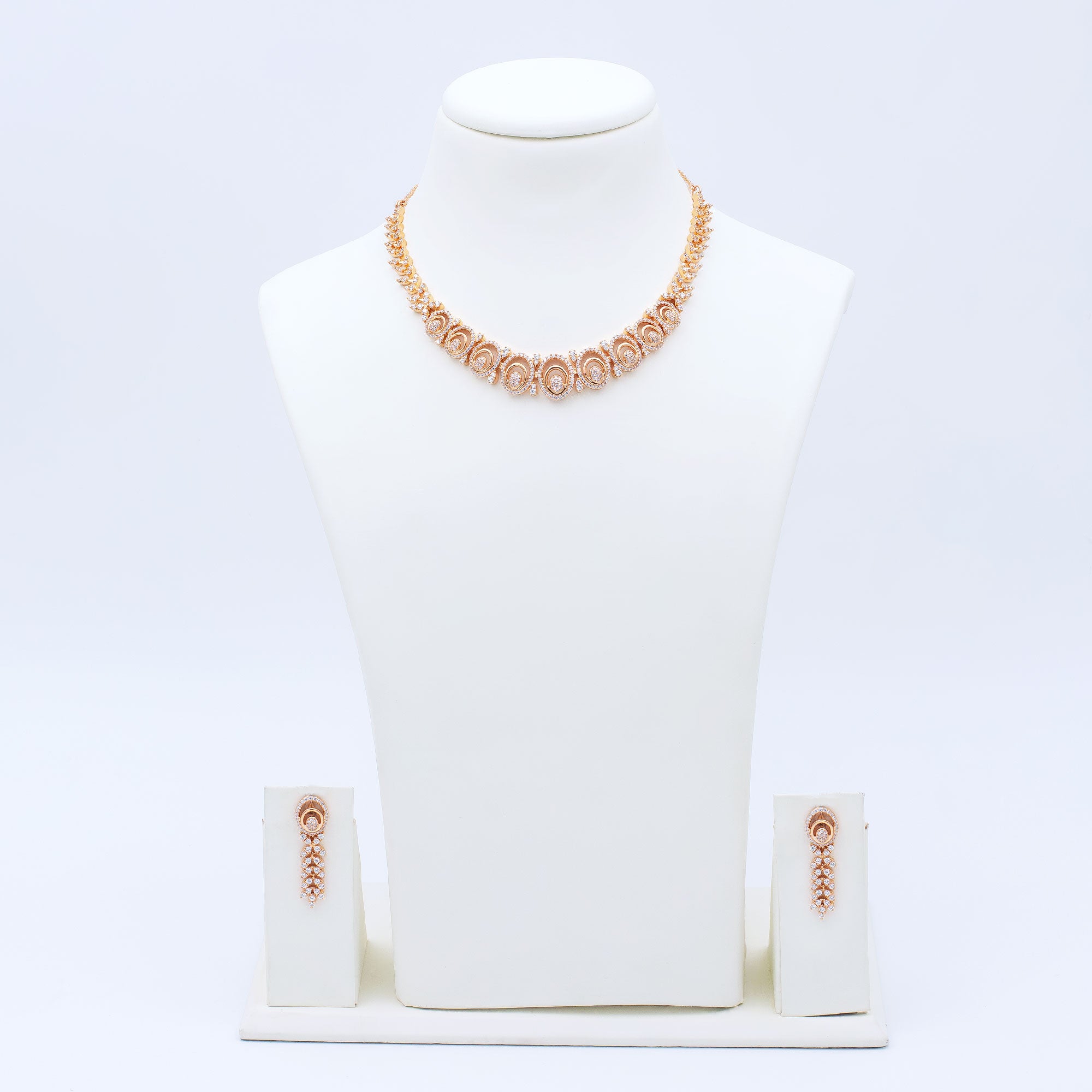 Modern Hollow Drop Necklace Set