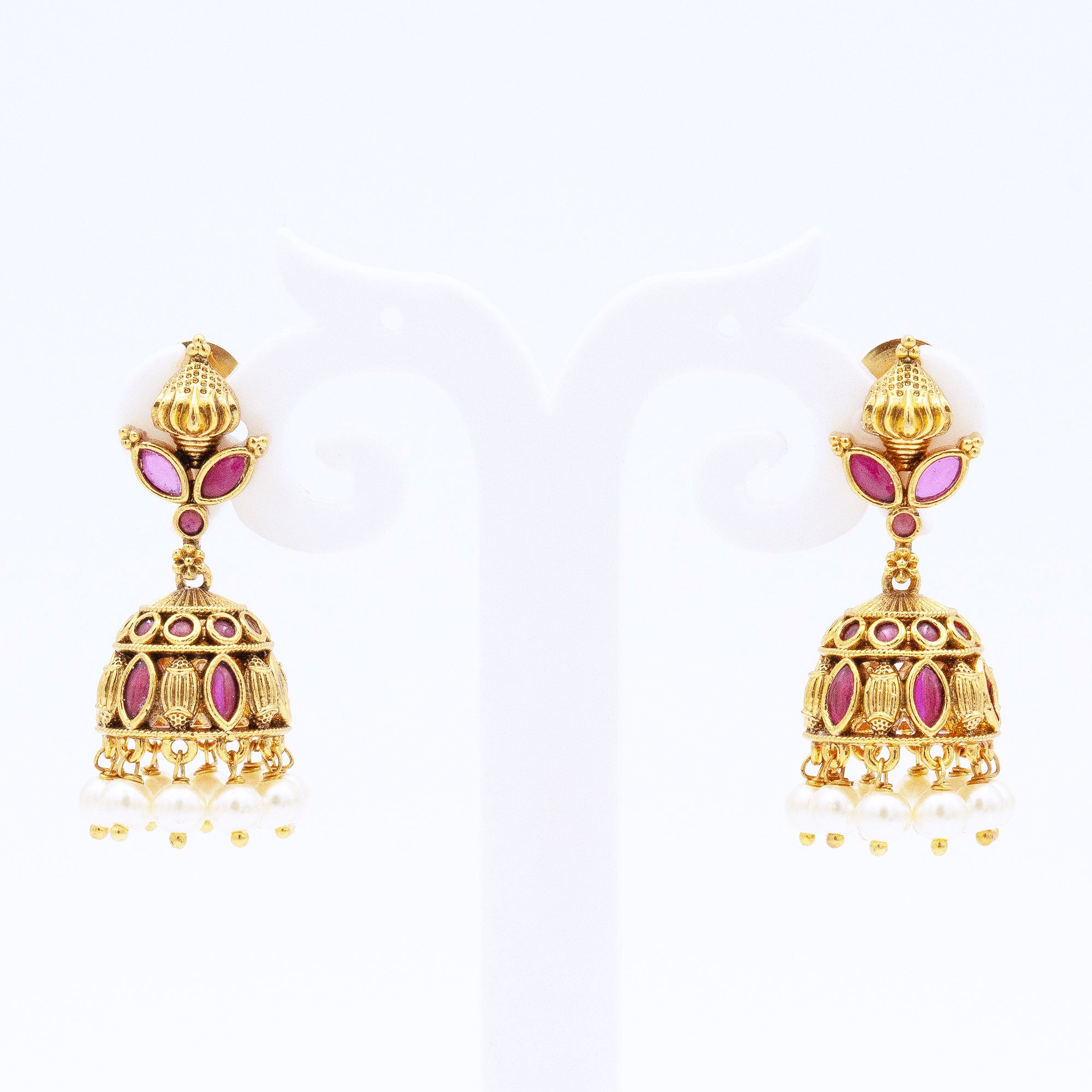 Traditional Two Petal Embryo Earring Set