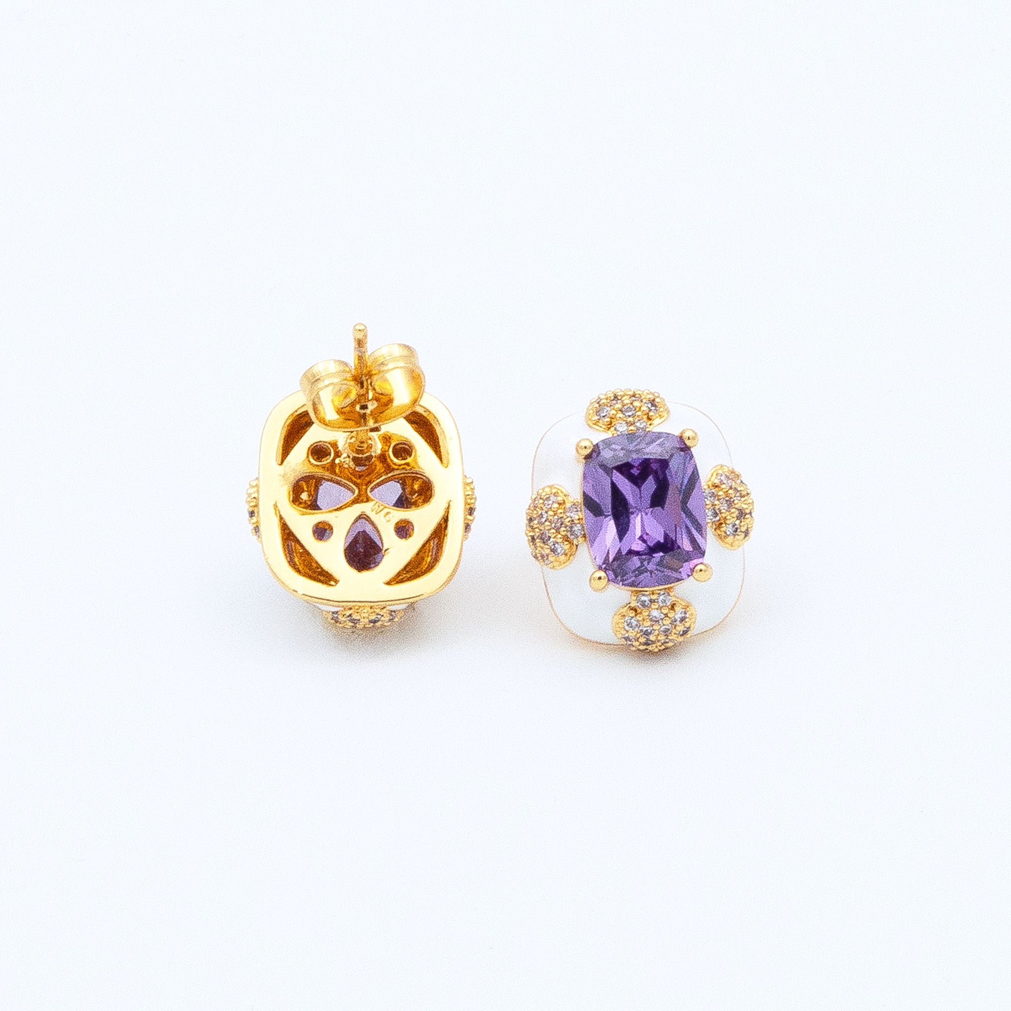 Modern Cushion Cut Earrings