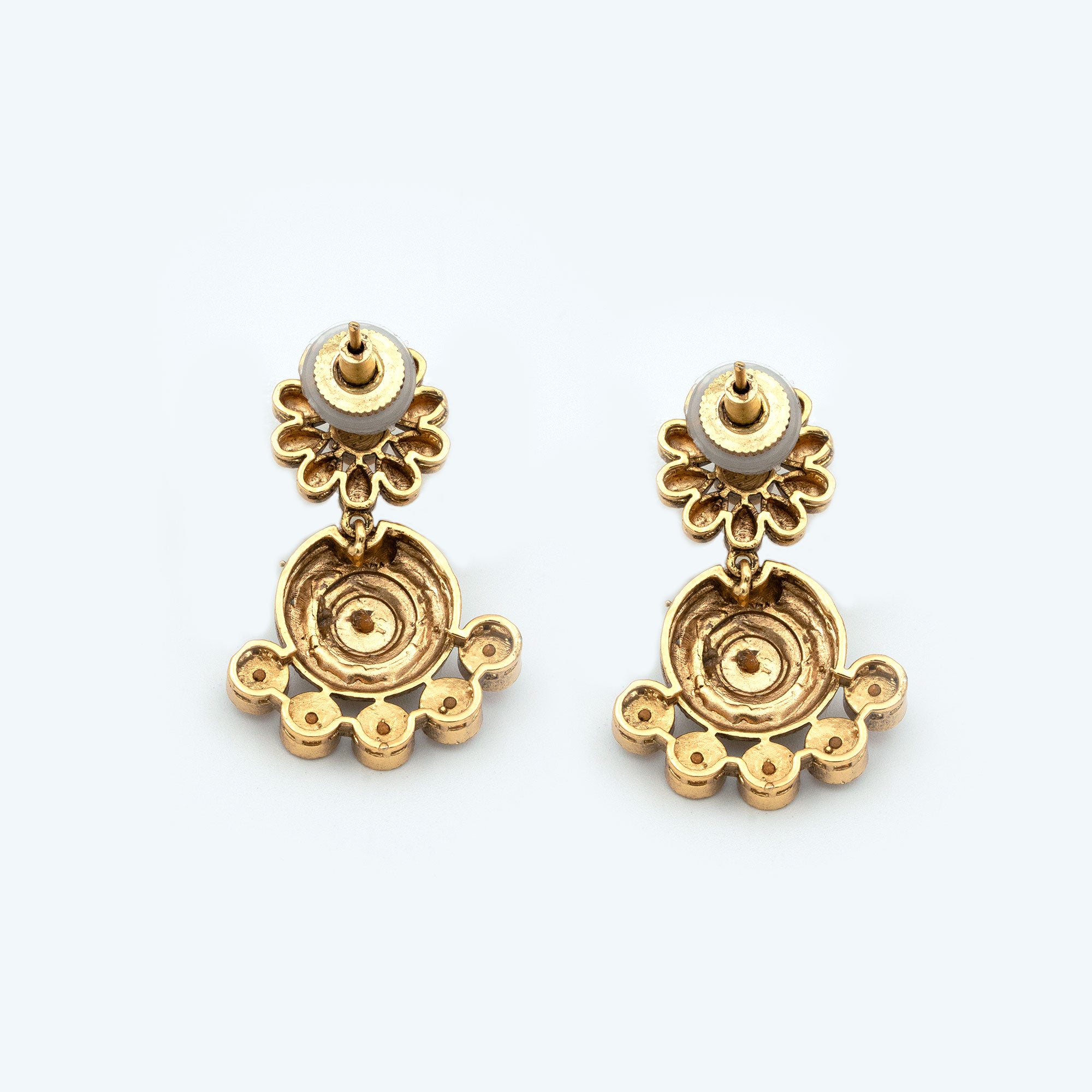 Traditional Round Top Round Earring Set