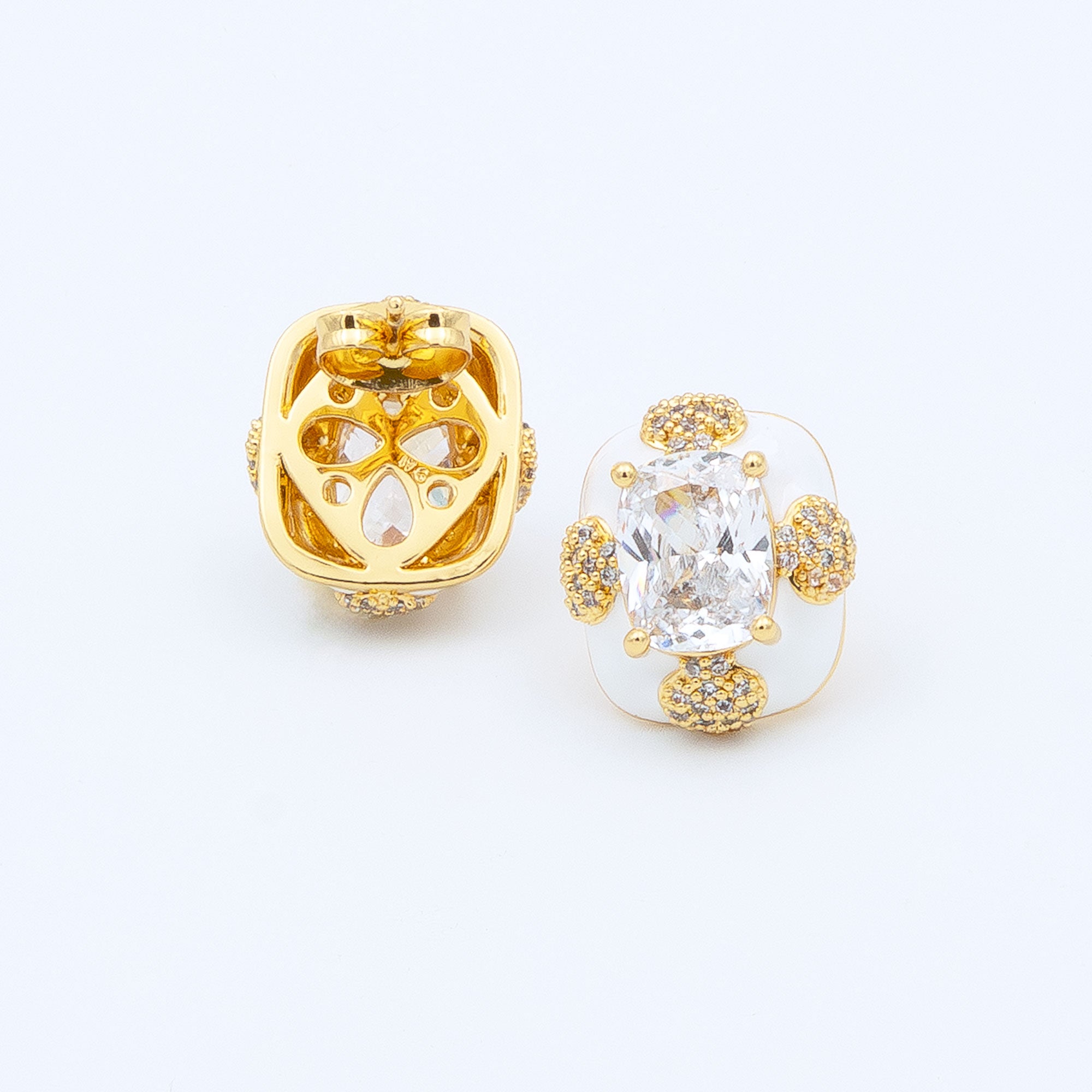Modern Cushion Cut Earrings