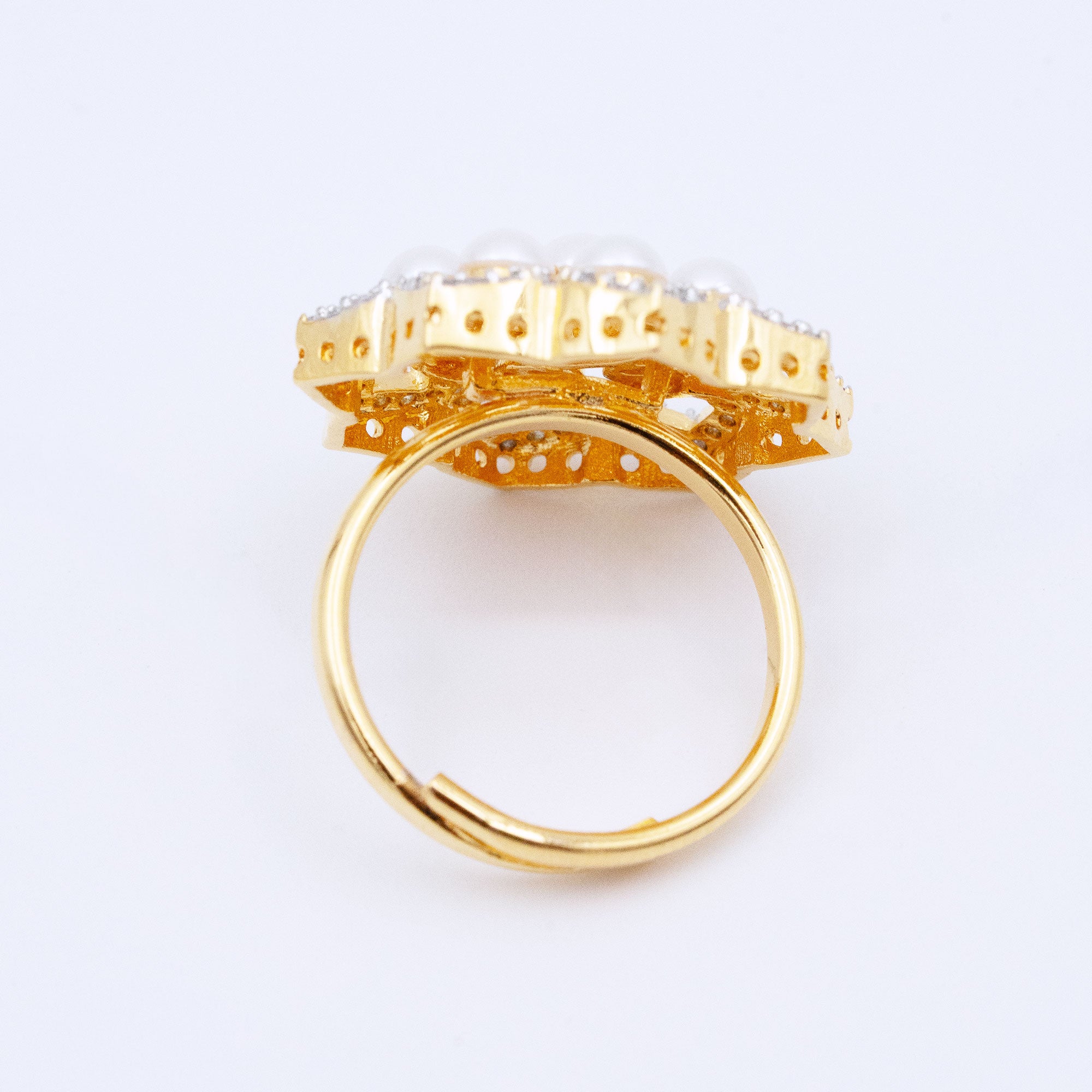 Trendy Hollow Floral Ring