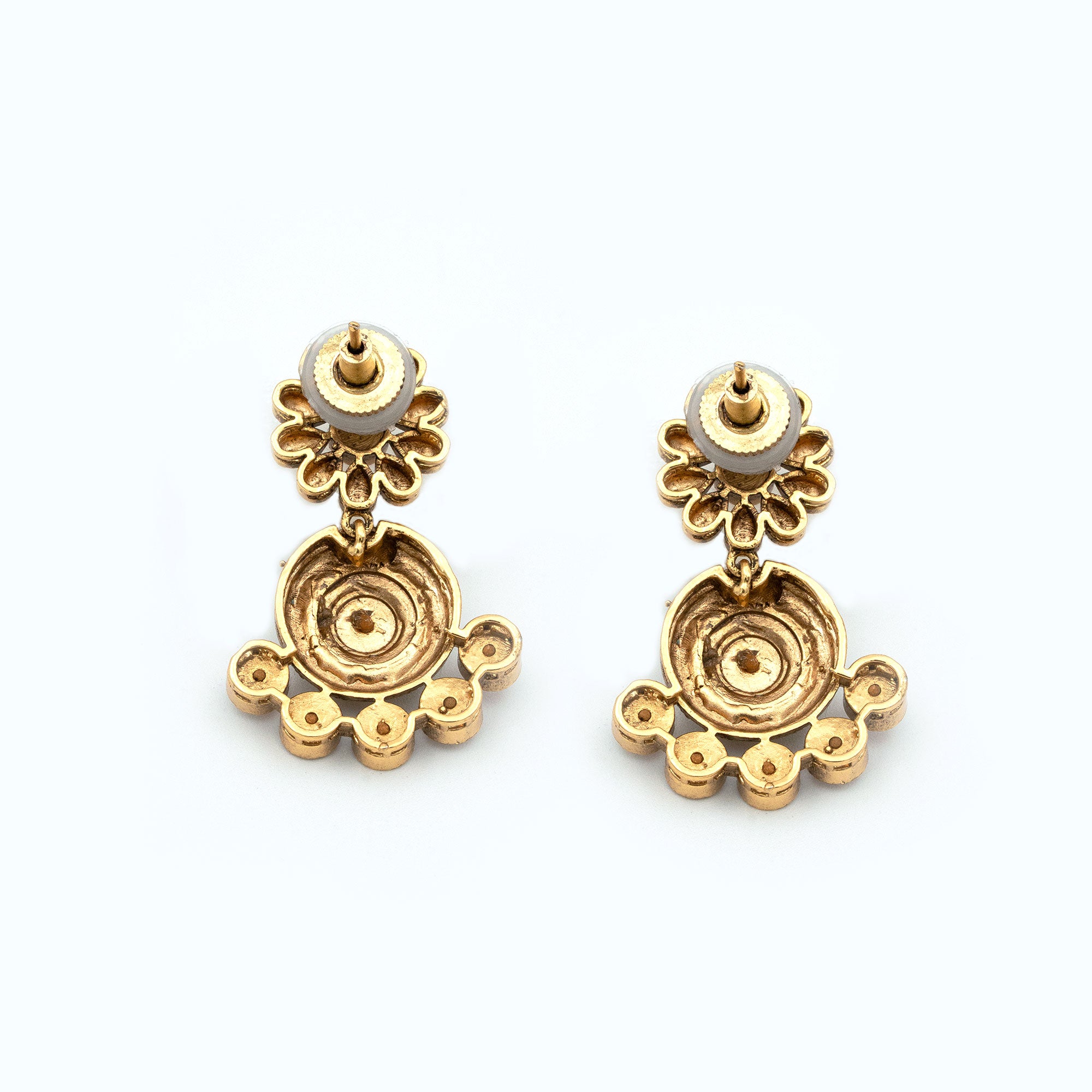 Traditional Round Top Round Earring Set