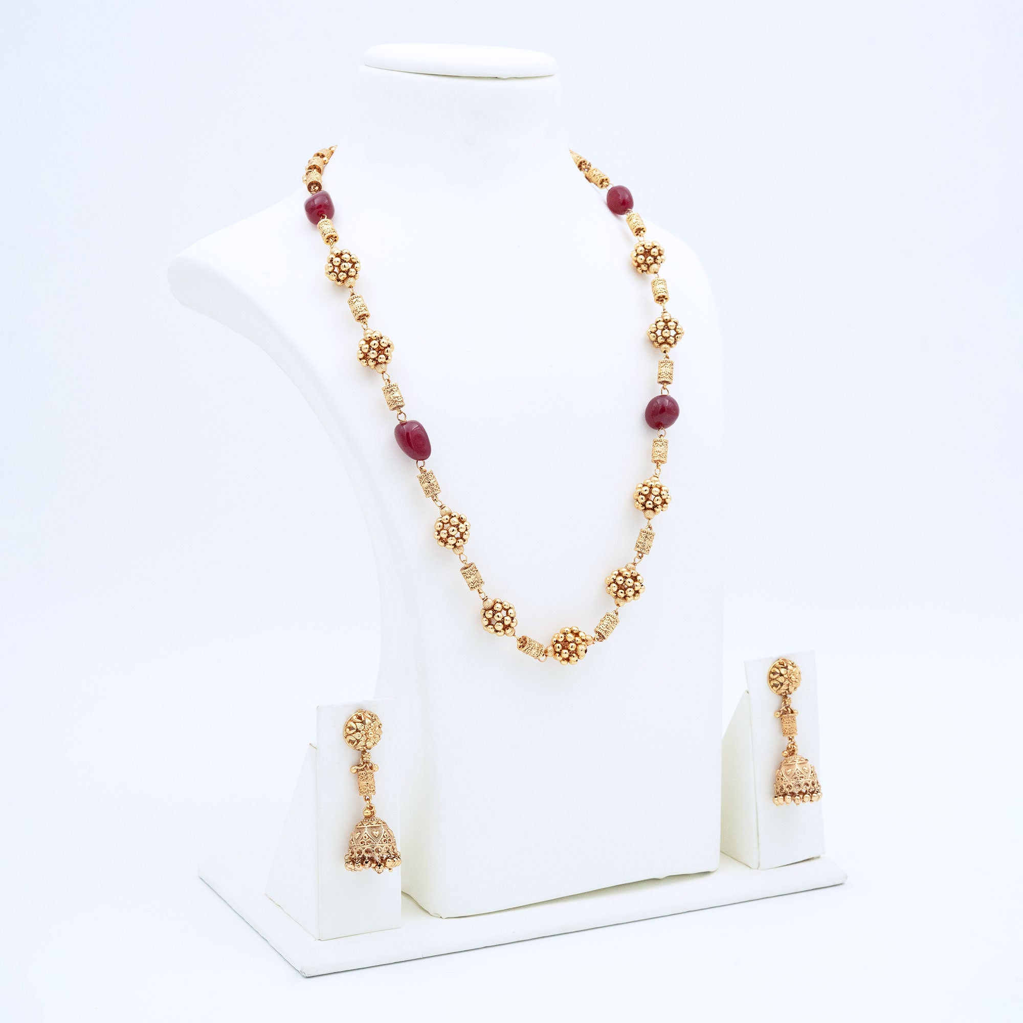 Trendy Floral Bunch Necklace Set