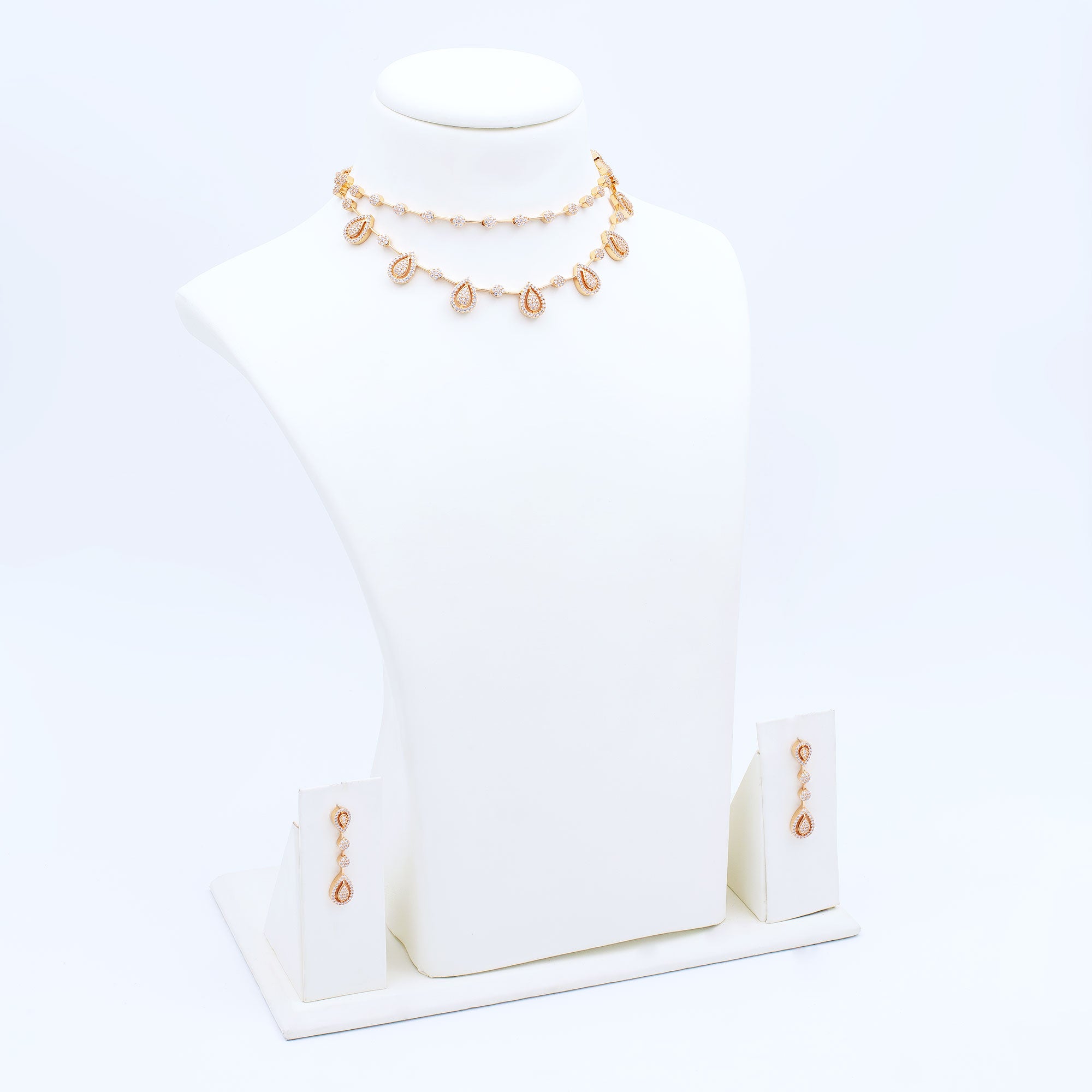 Modern Layered Drop Necklace Set