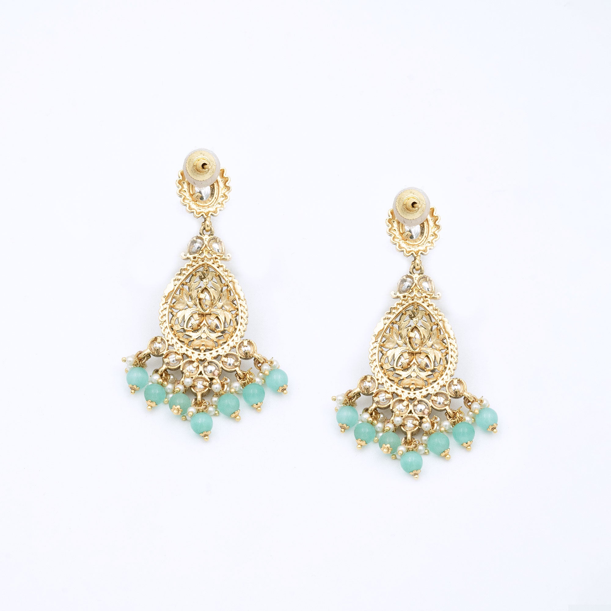 Traditional Round Top Spear Earring Set