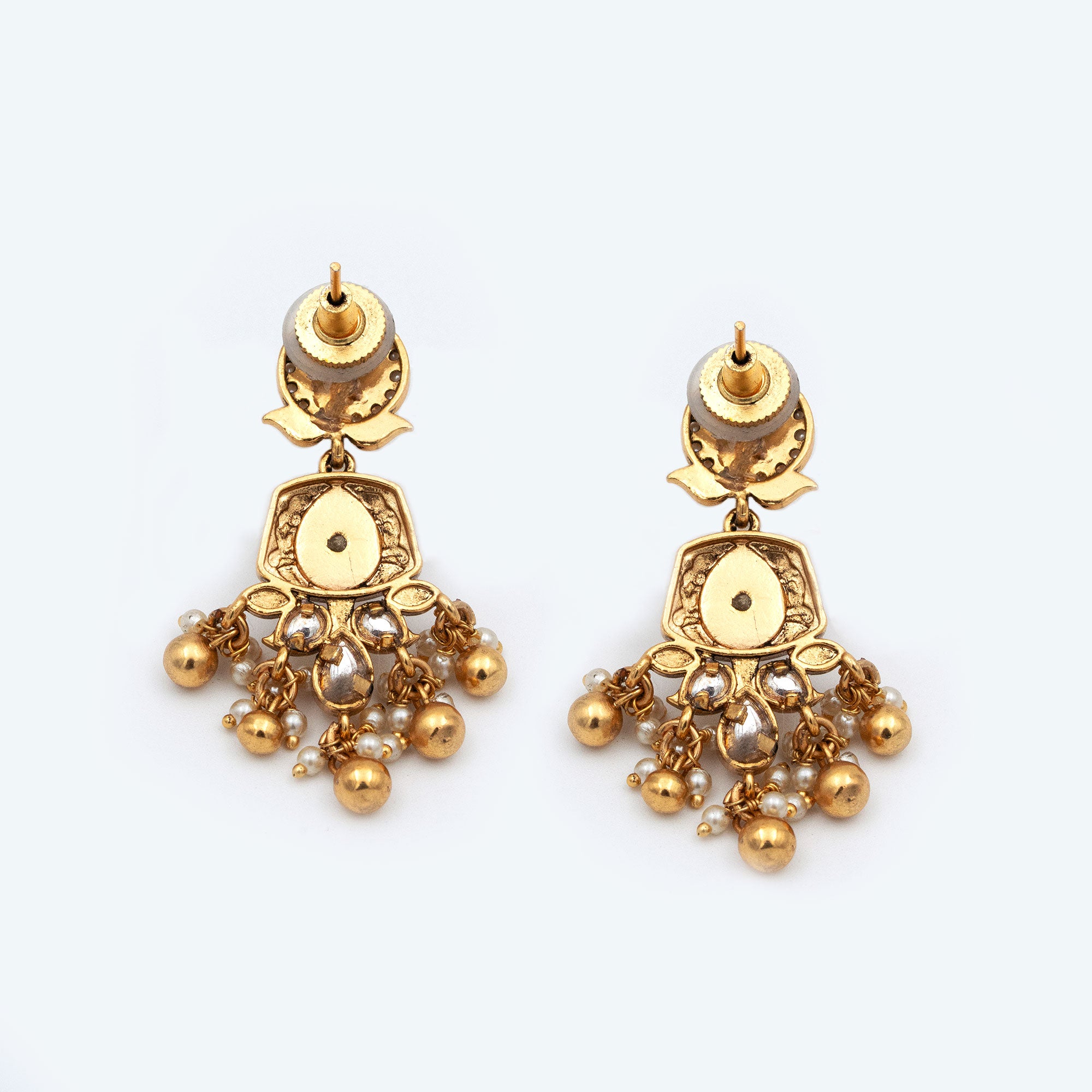 Traditional Floral Top Box Earring Set