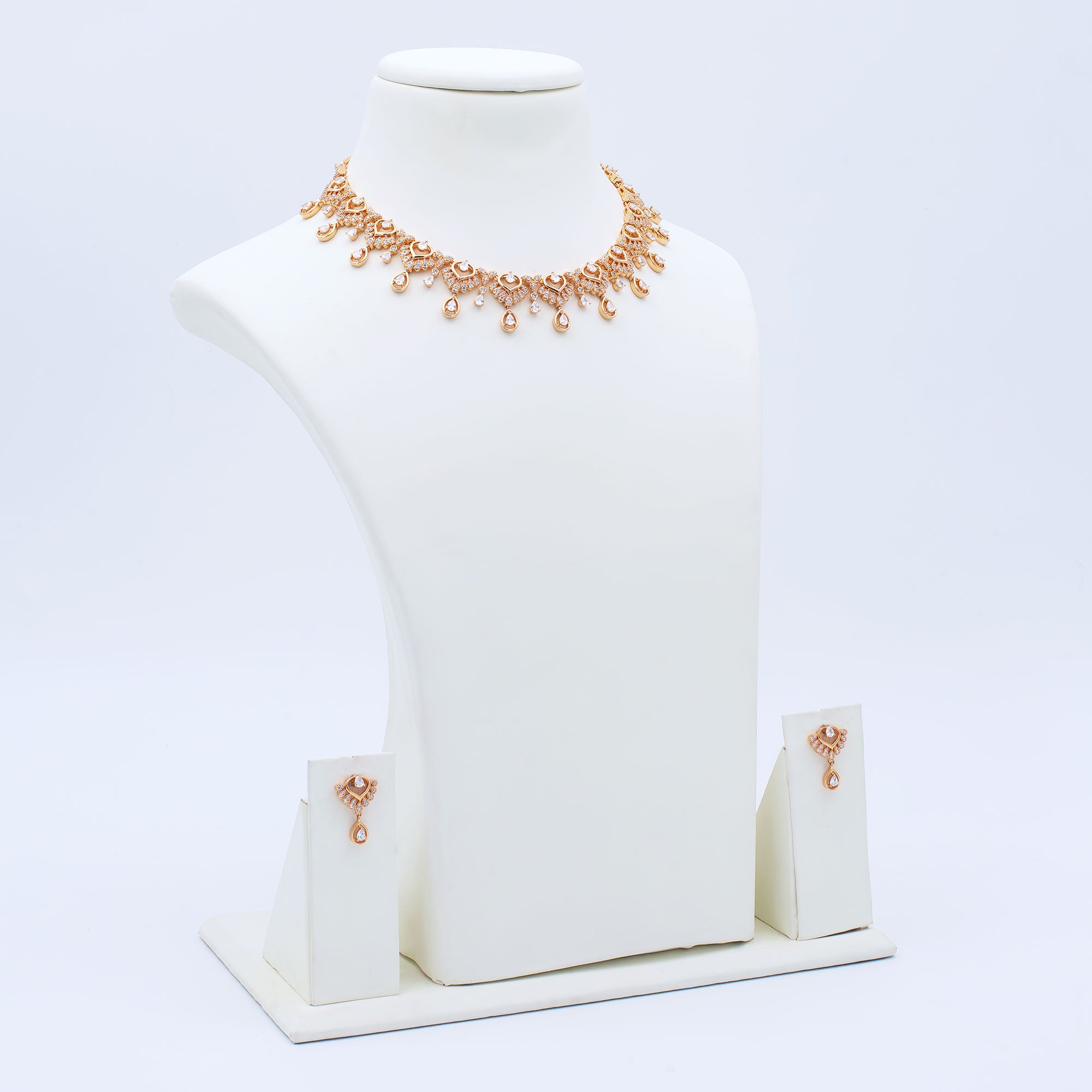 Modern Half Drop Necklace Set