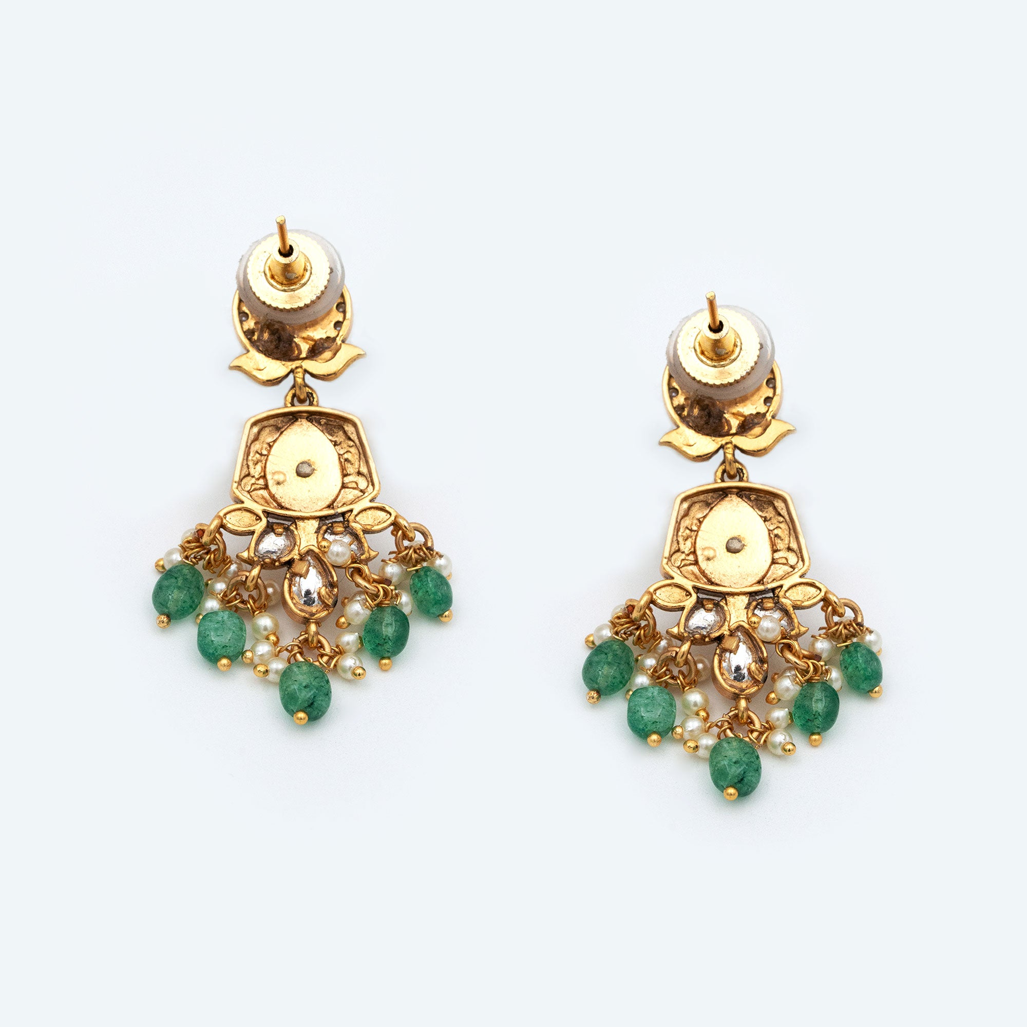 Traditional Floral Top Box Earring Set
