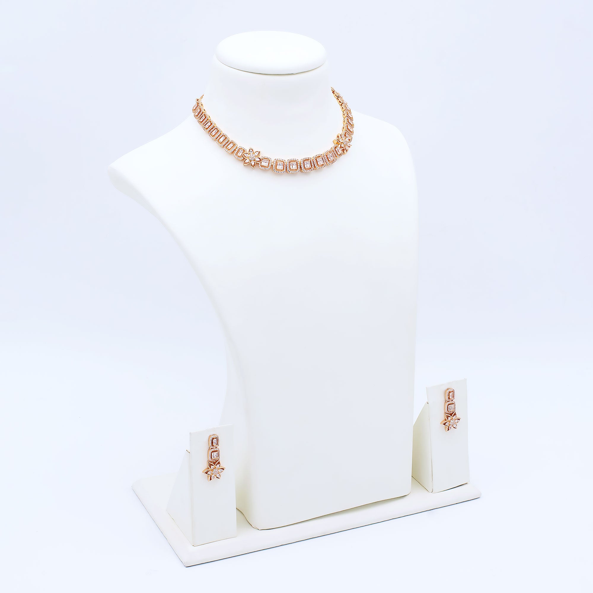 Modern Starbust Rectangular Necklace Set
