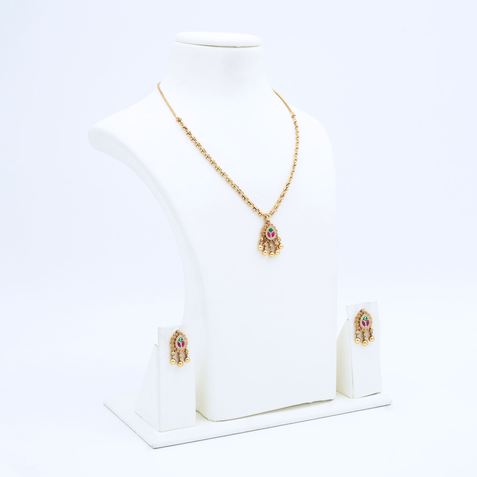 Trendy Spear Pendant Necklace Set