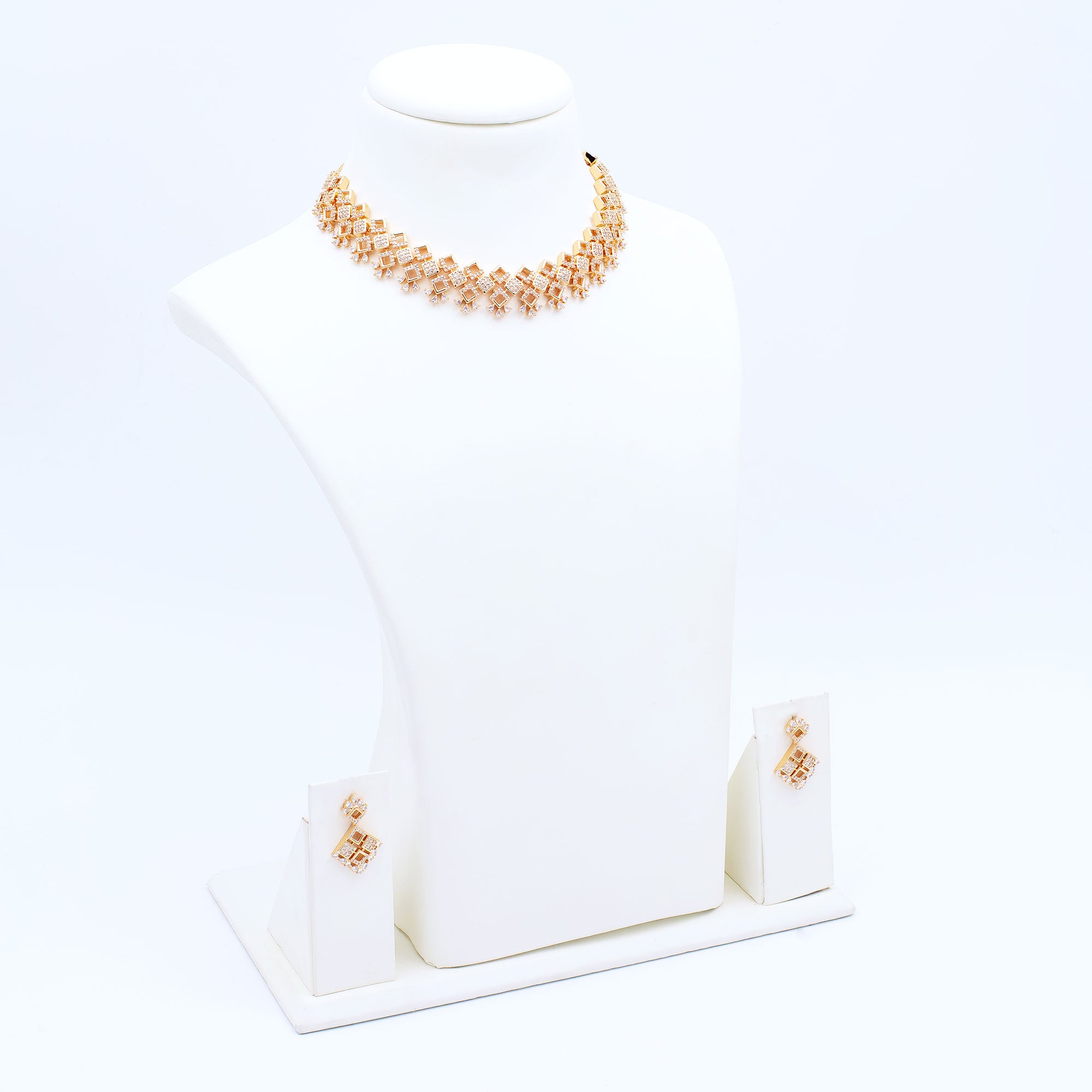 Modern Honeycomb Necklace Set