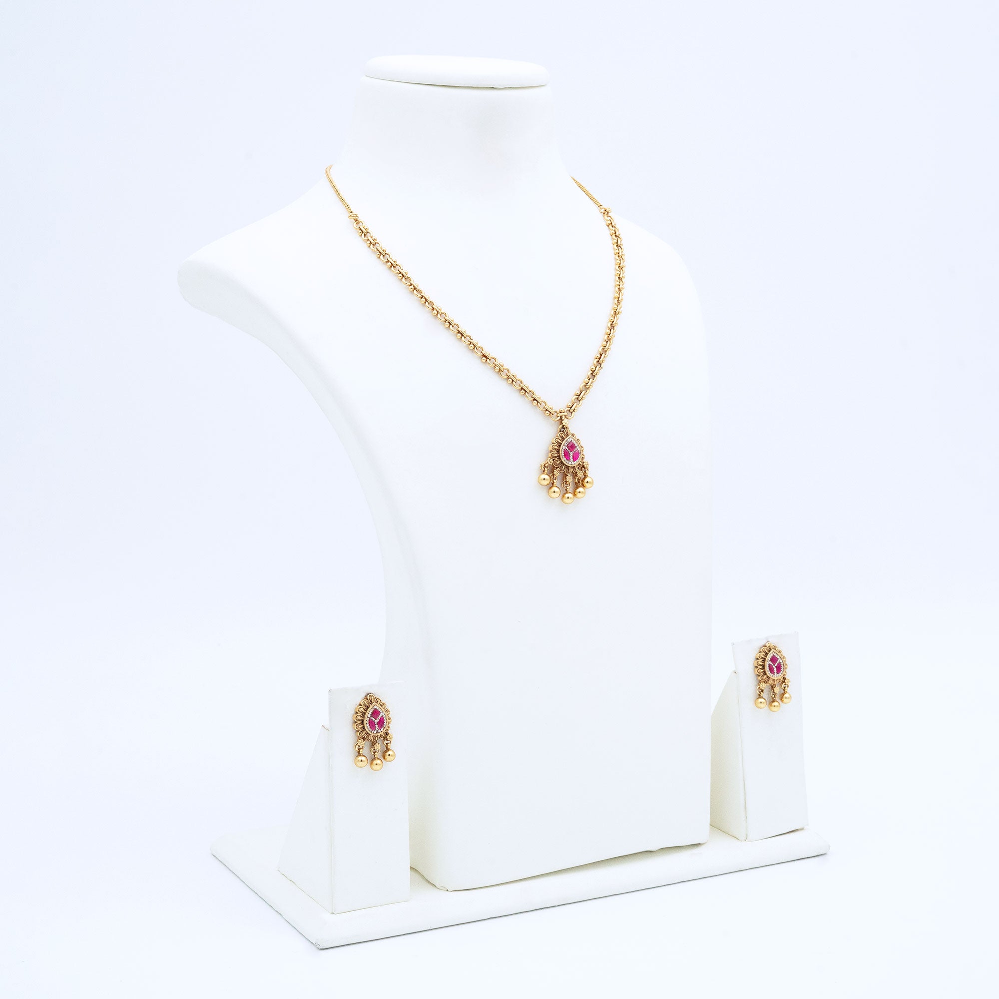 Trendy Spear Pendant Necklace Set