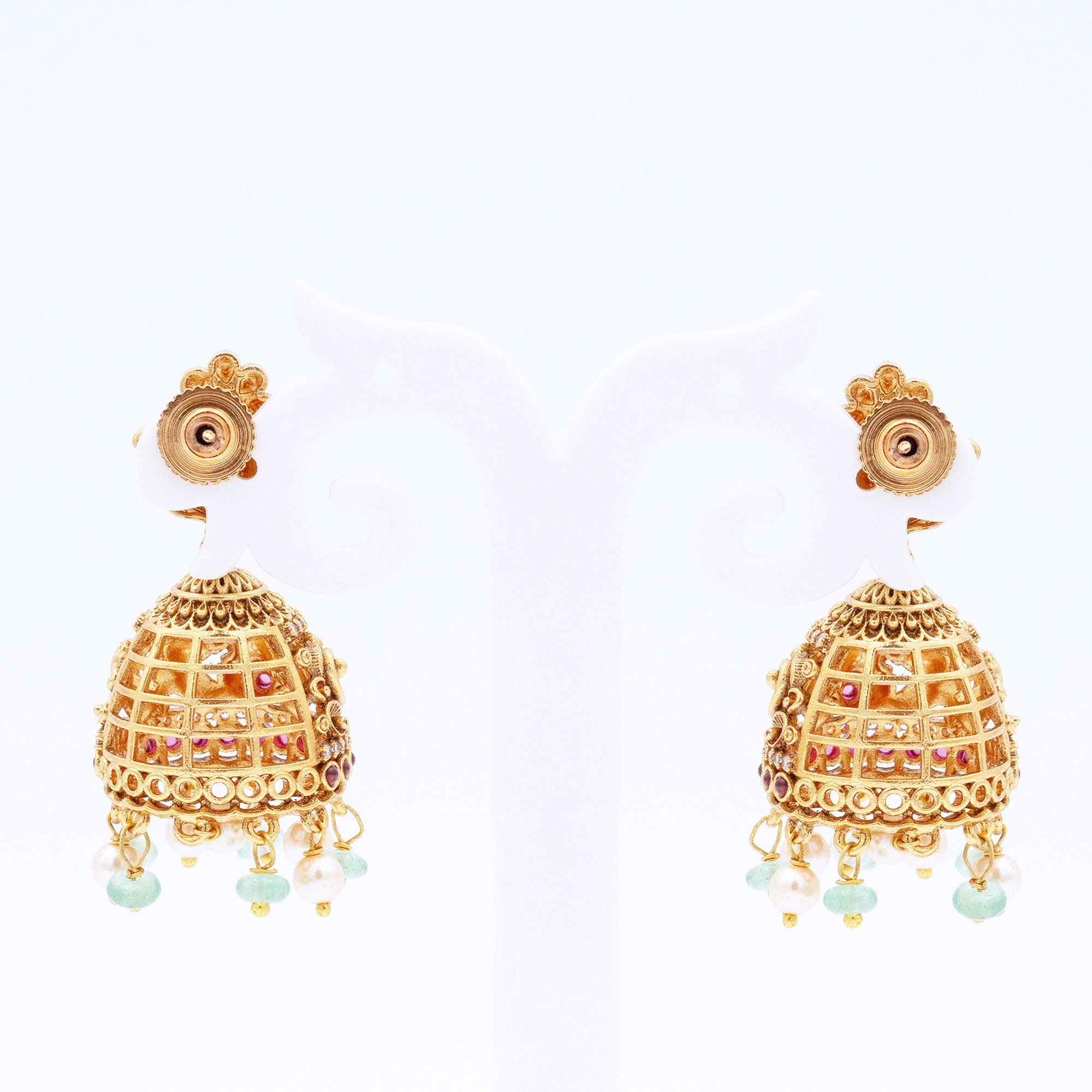 Traditional Peacock Top Earring Set