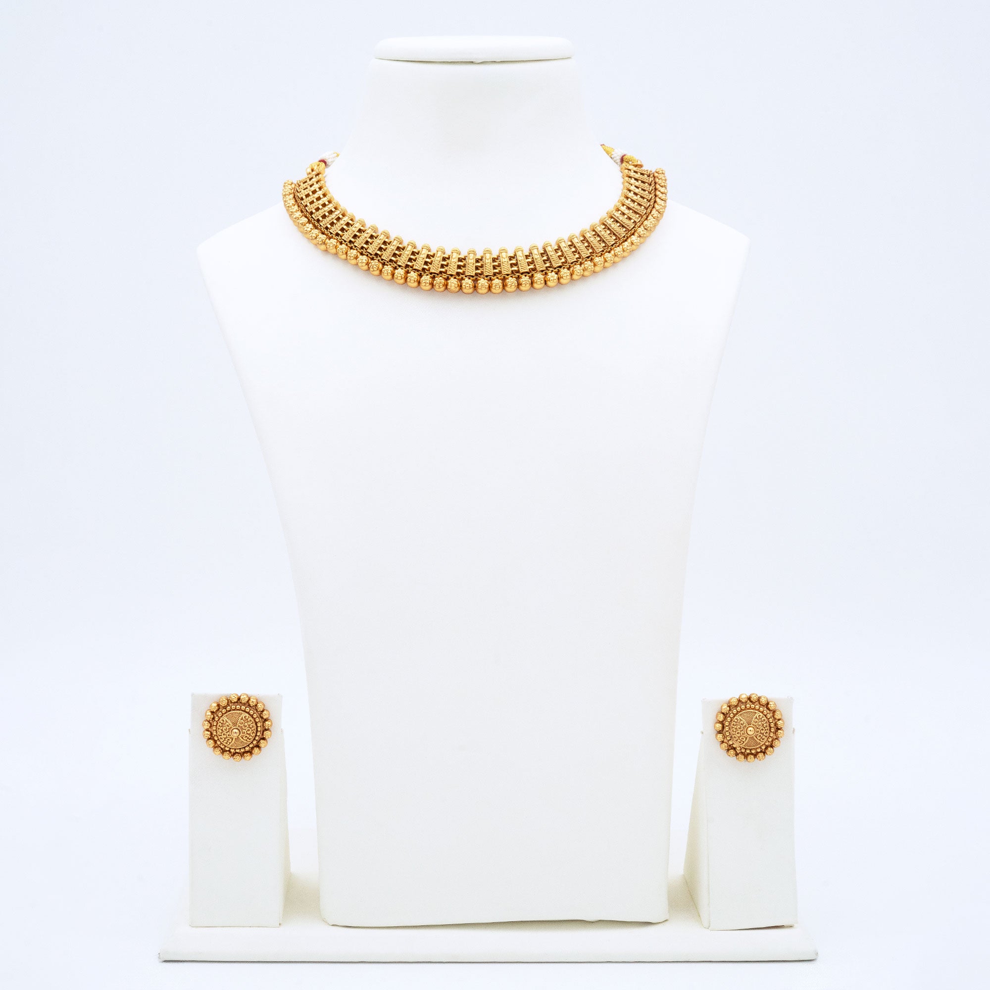 Traditional Tiny Floral Necklace Set
