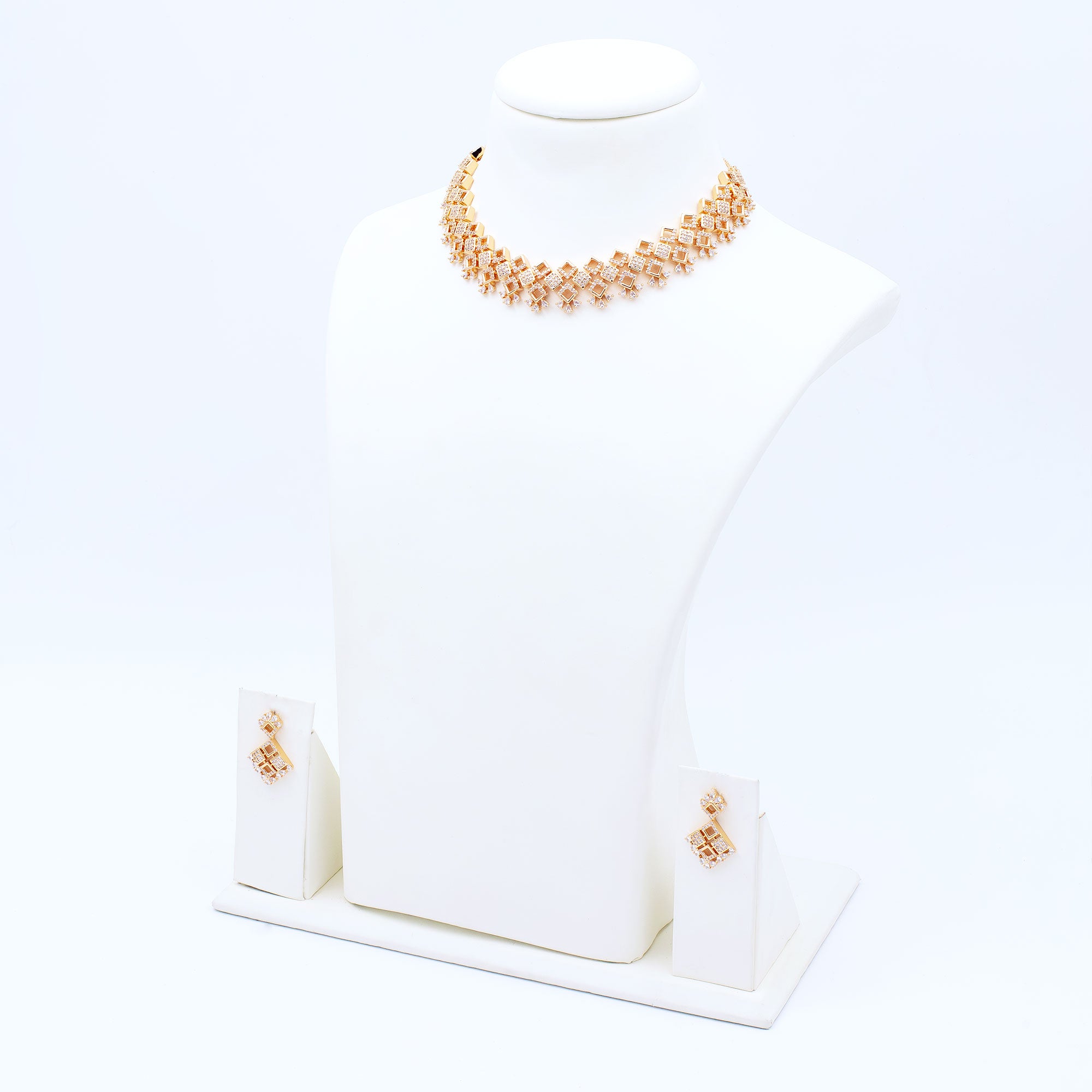 Modern Honeycomb Necklace Set