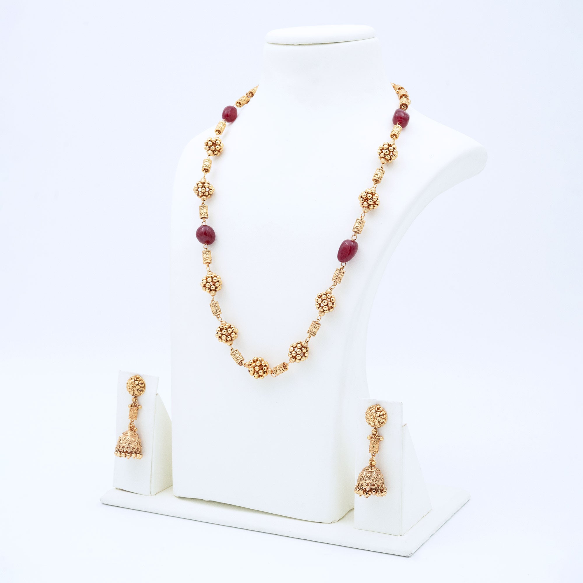 Trendy Floral Bunch Necklace Set
