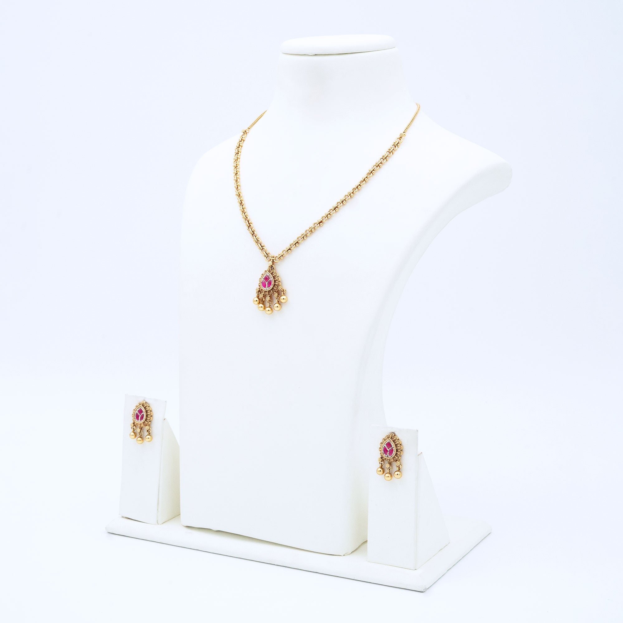 Trendy Spear Pendant Necklace Set