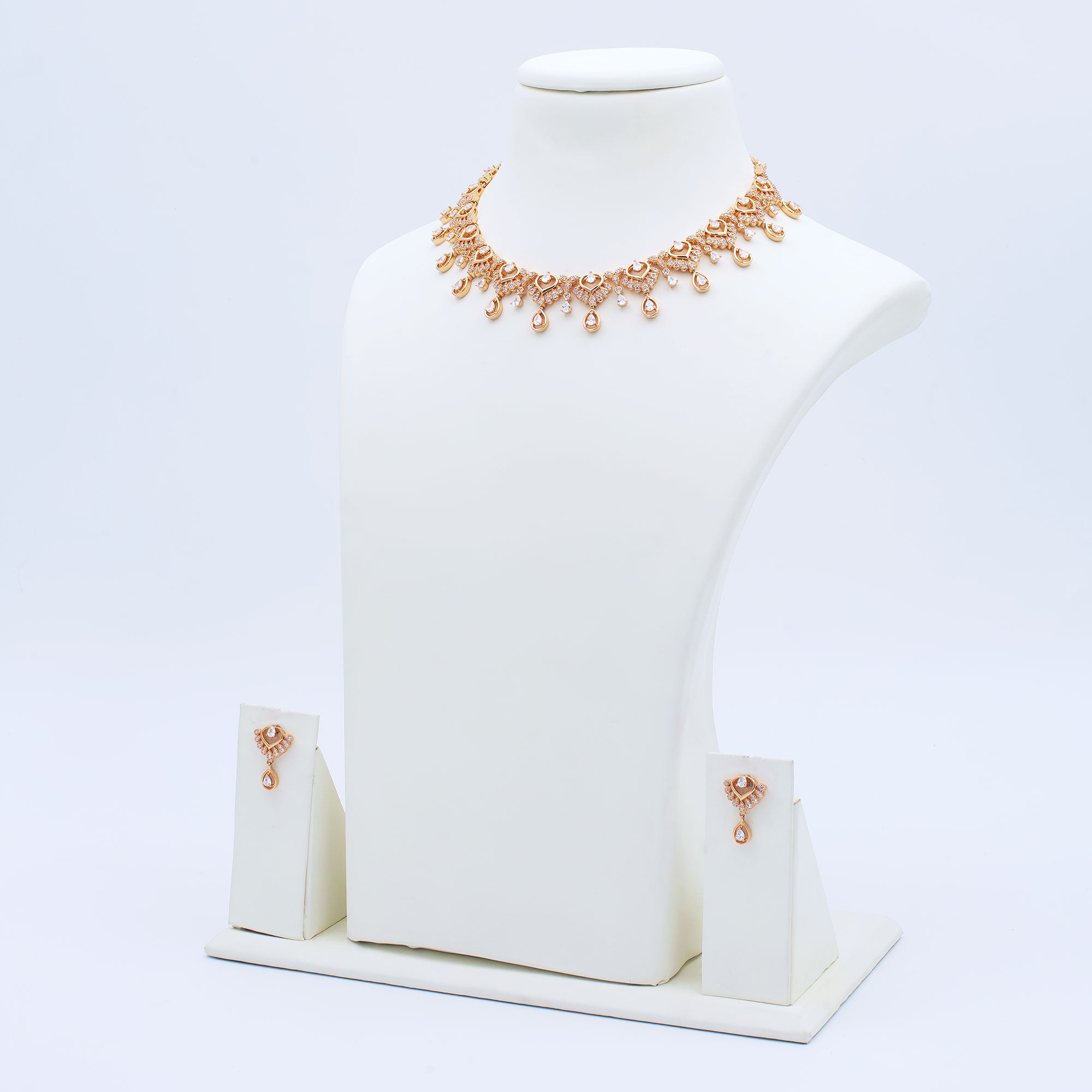 Modern Half Drop Necklace Set