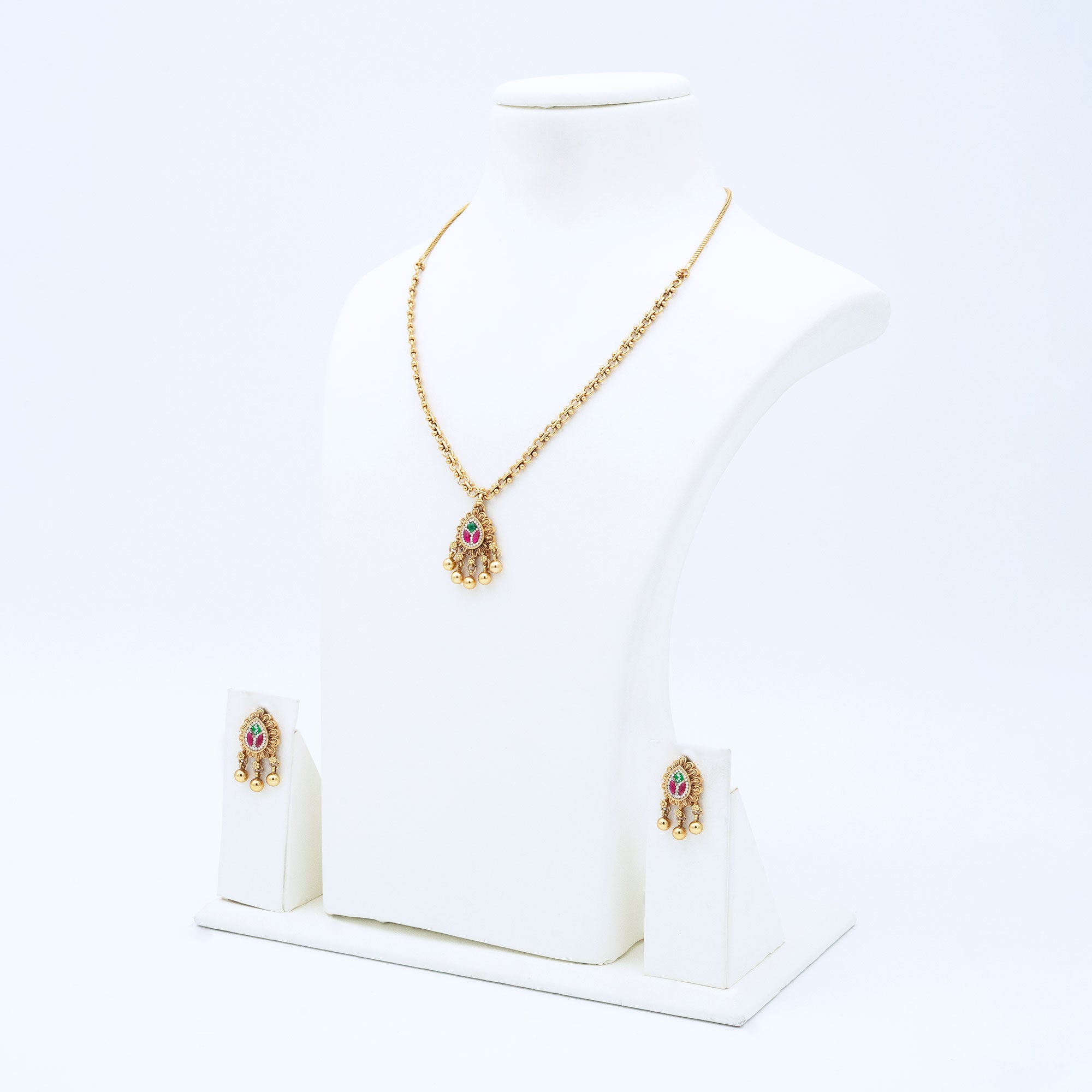 Trendy Spear Pendant Necklace Set