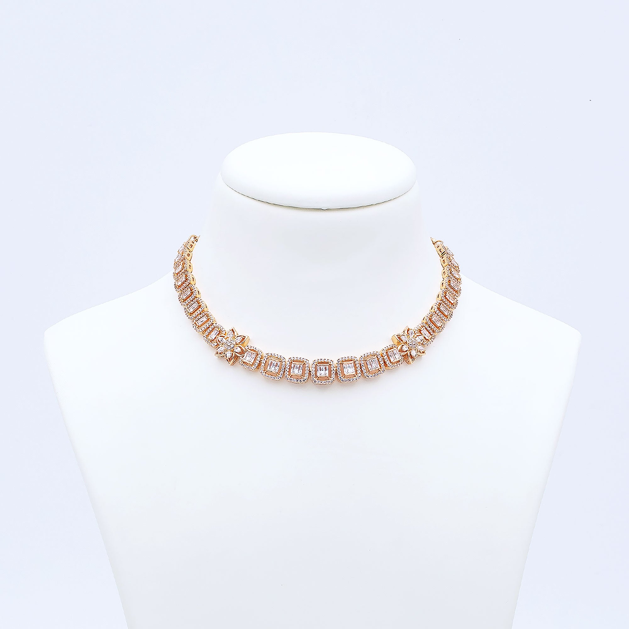 Modern Starbust Rectangular Necklace Set