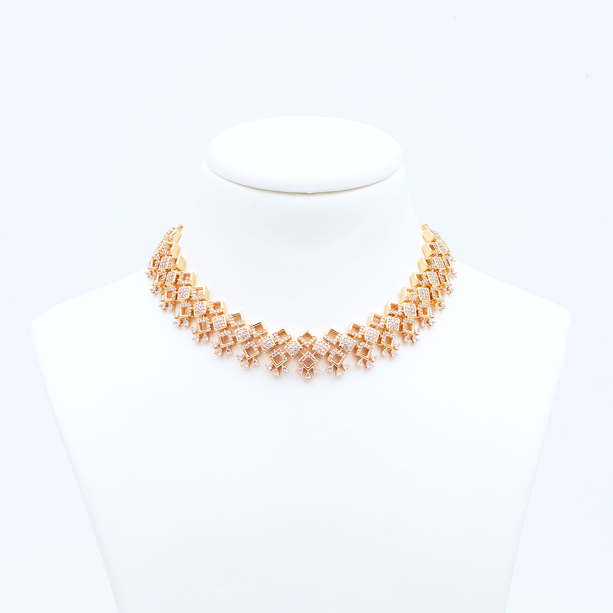 Modern Honeycomb Necklace Set