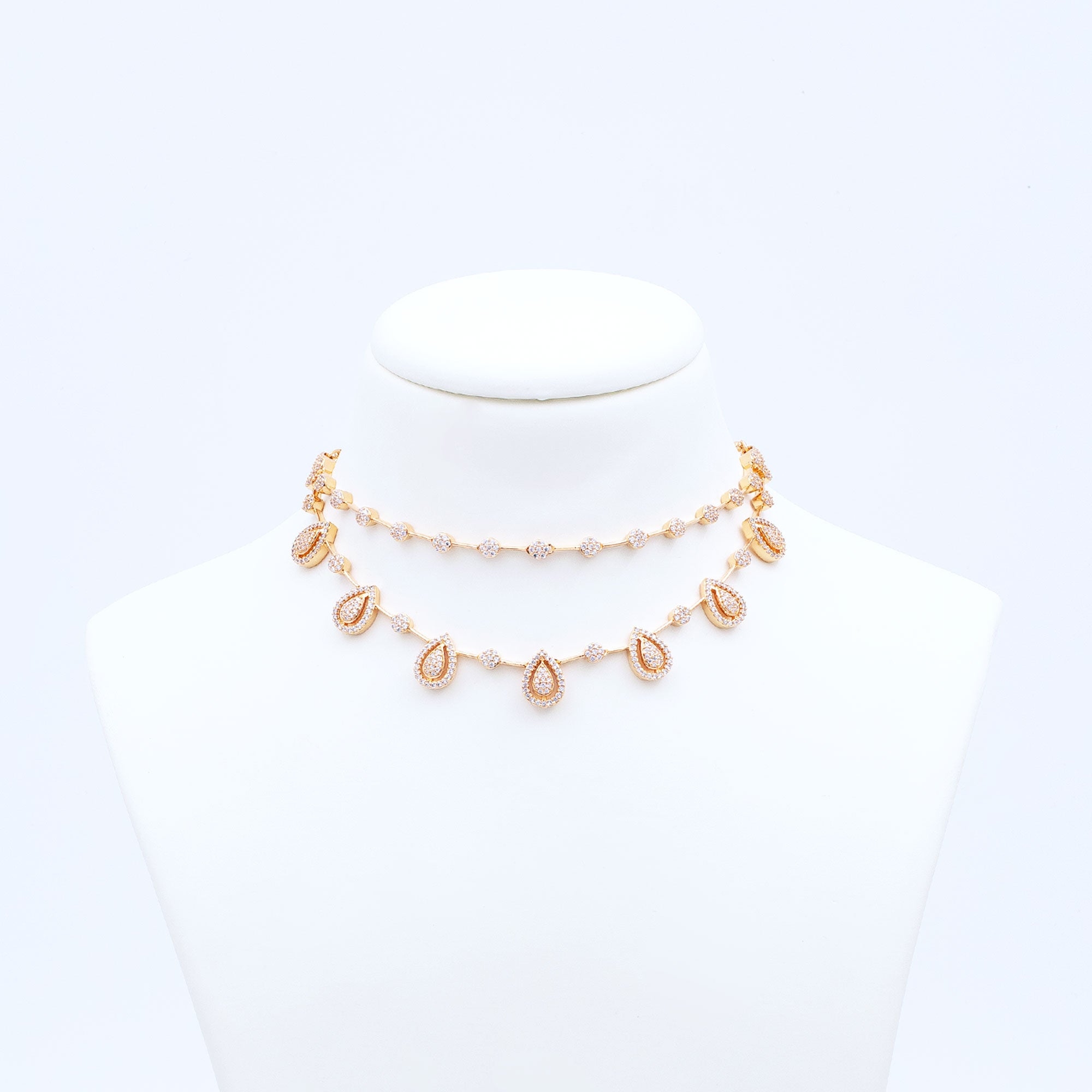 Modern Layered Drop Necklace Set