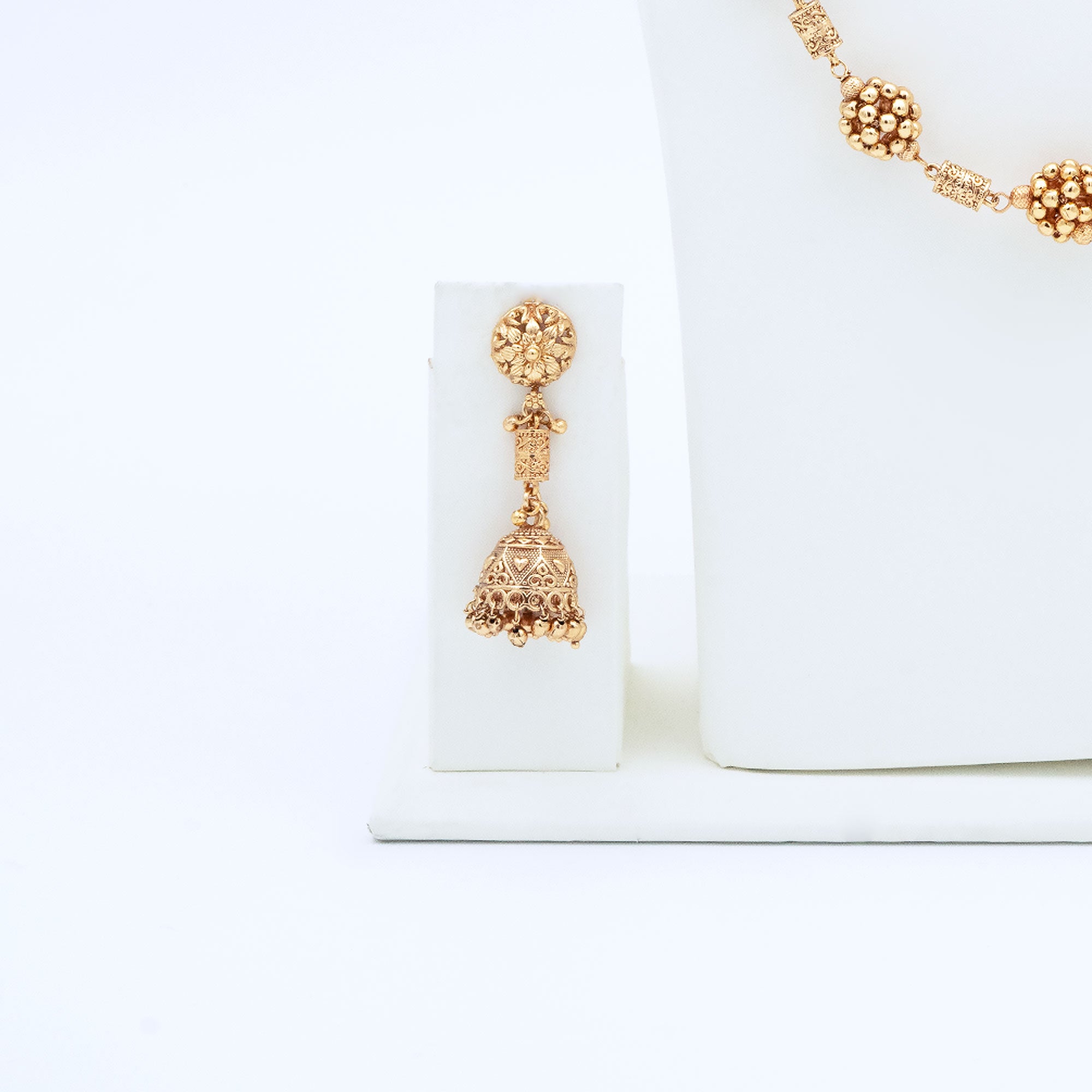 Trendy Floral Bunch Necklace Set