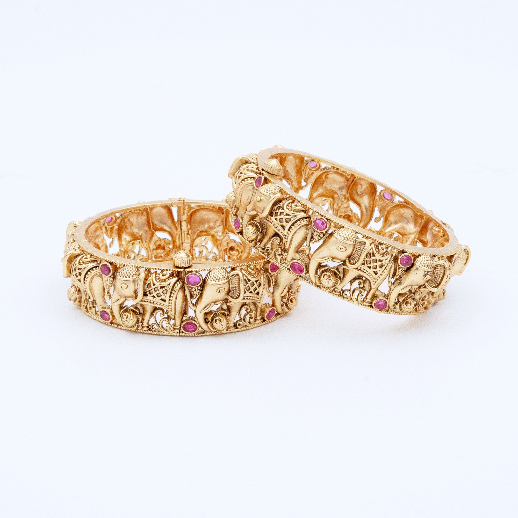 Trendy Elephant Bangles (Set of 2)