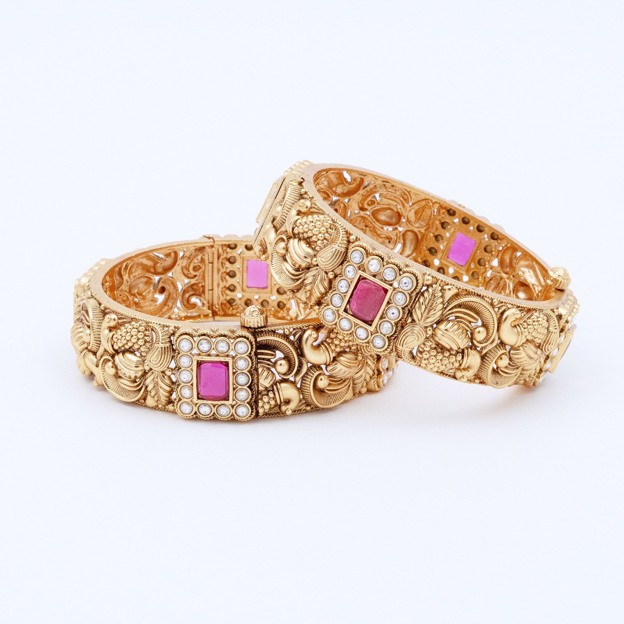 Trendy Peacock Bangles (Set of 2)