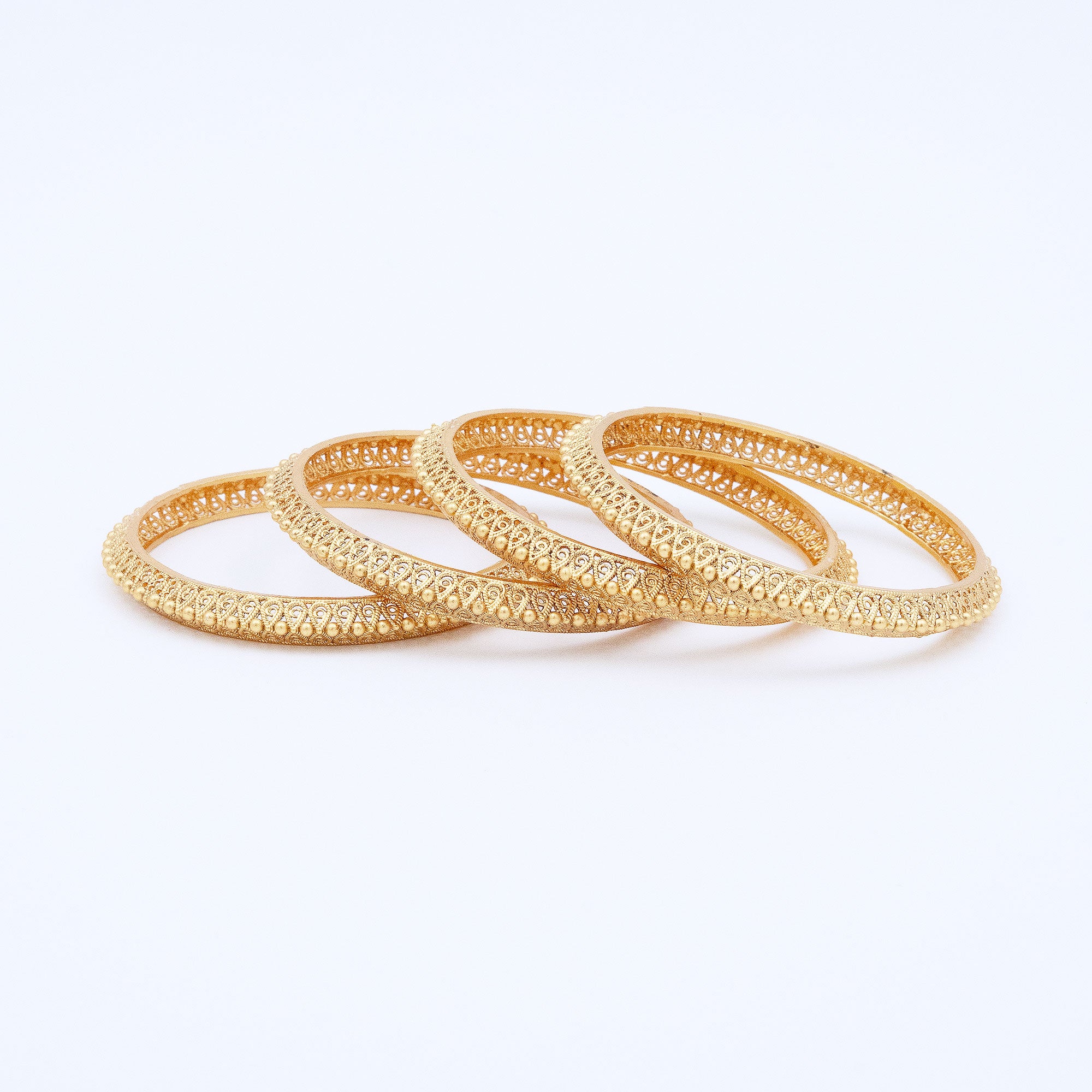 Trendy Oval Shape Bangles (Set of 4)