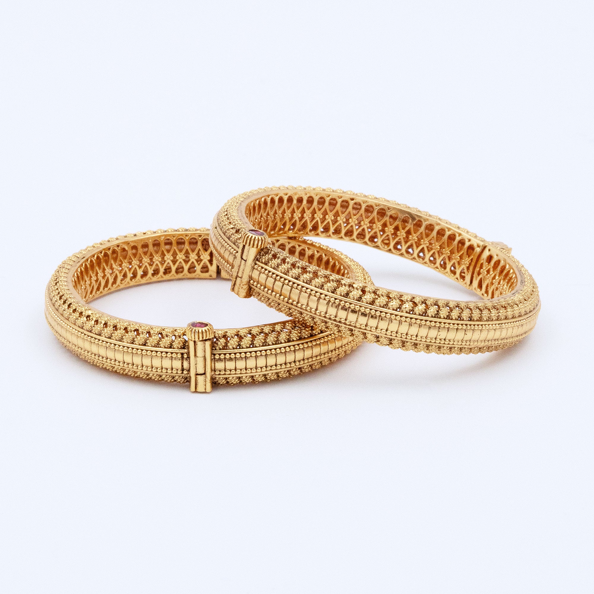 Trendy Tiny Floral Bangles (Set of 2)