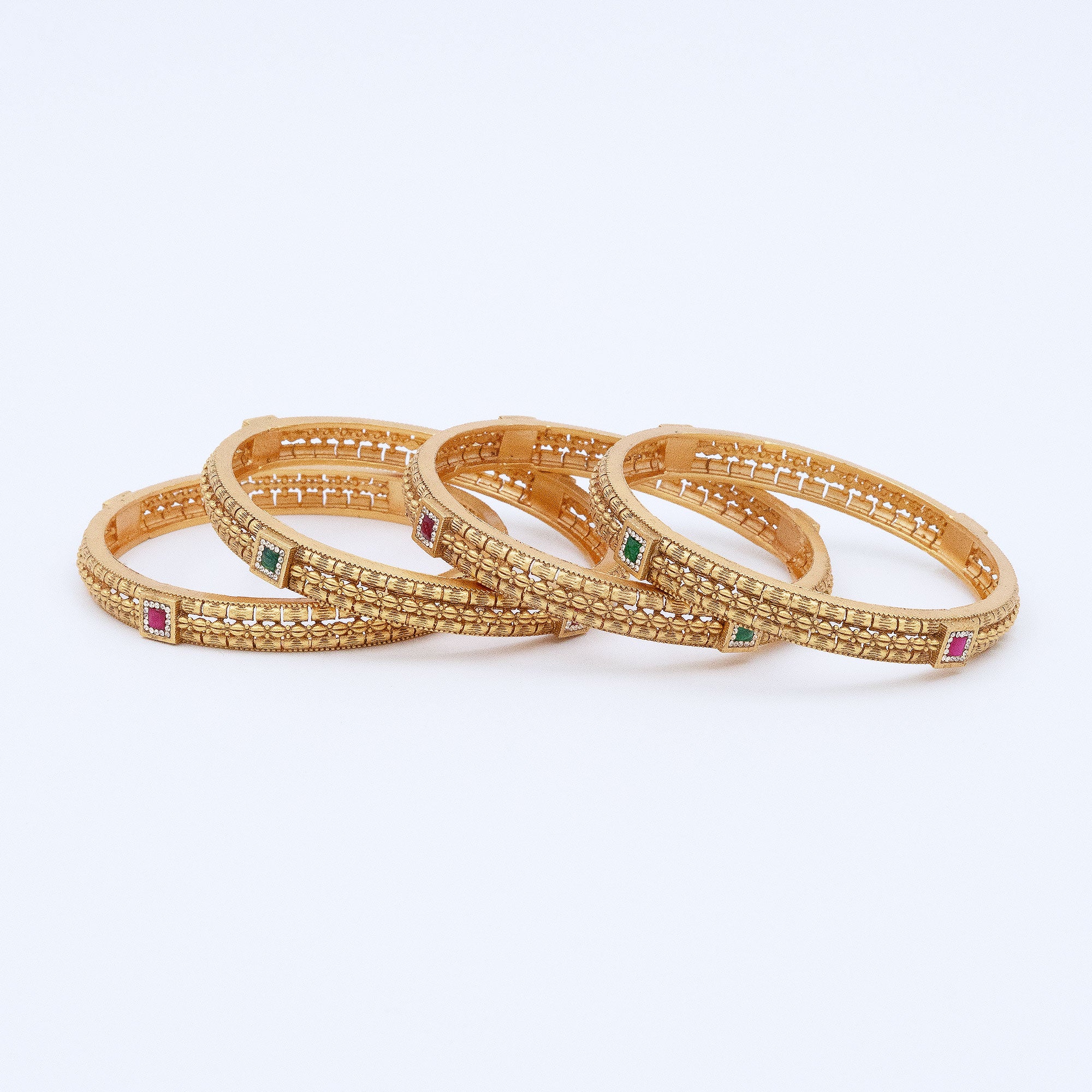 Trendy Interlinked Bangles (Set of 4)