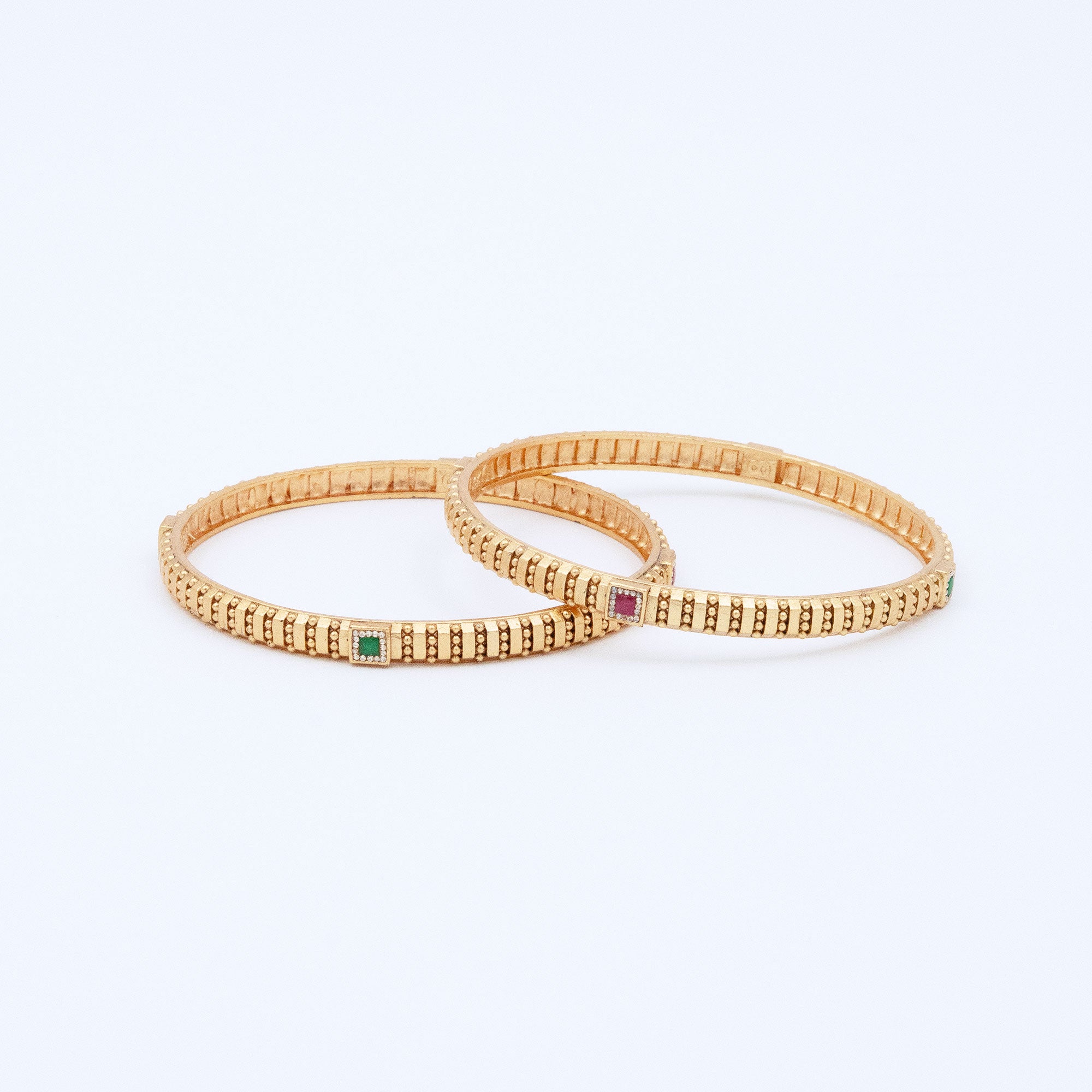 Trendy Alternate Tiny Bunch Bangles (Set of 2)
