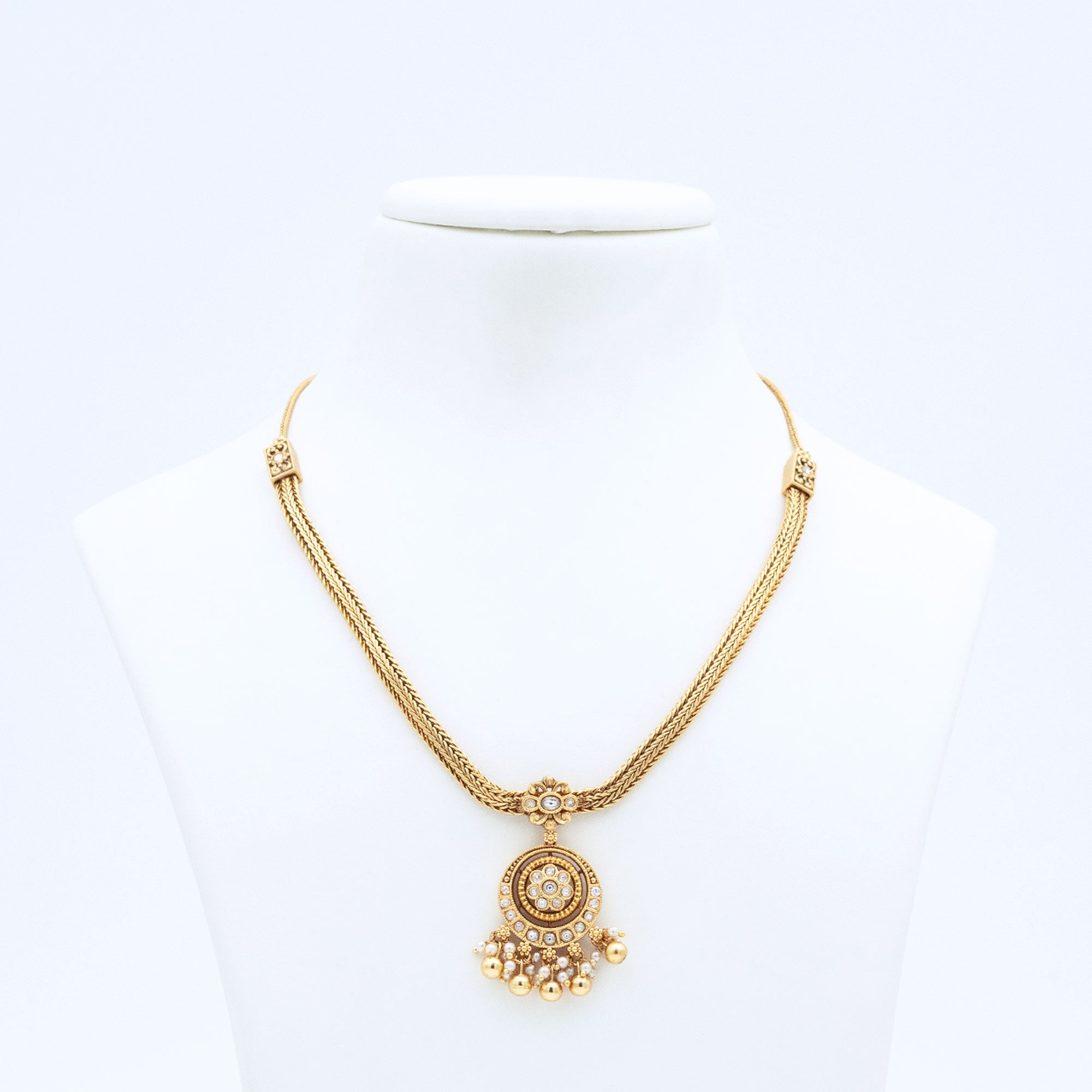 Trendy Necklace Set with Crescent Pendant